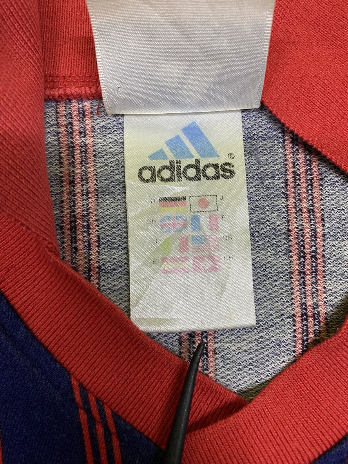 Adidas Adidas Vintage Striped Polo Tee Size US M / EU 48-50 / 2 - 6 Thumbnail
