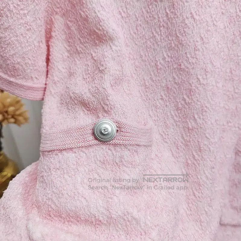 Chanel Chanel Pink Short Sleeve Knit Top . Size M / US 6-8 / IT 42-44 - 2 Thumbnail