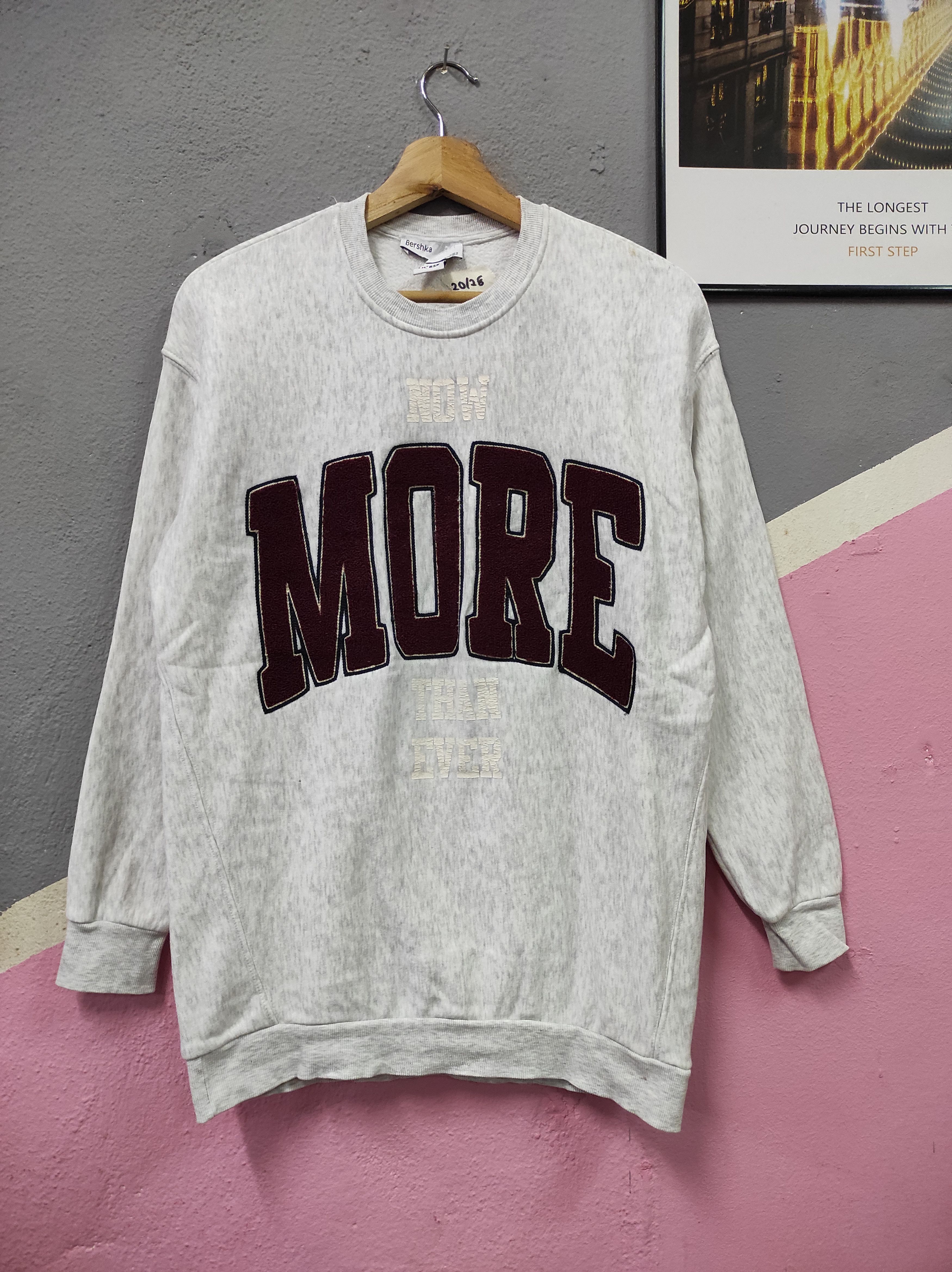 BERSHKA MORE BIG LOGO SWEATSHIRT