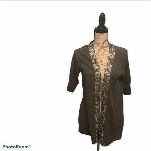 Apt. 9 Apt 9 short sleeve sequins gray cardiga Size M / US 6-8 / IT 42-44 - 1 Thumbnail