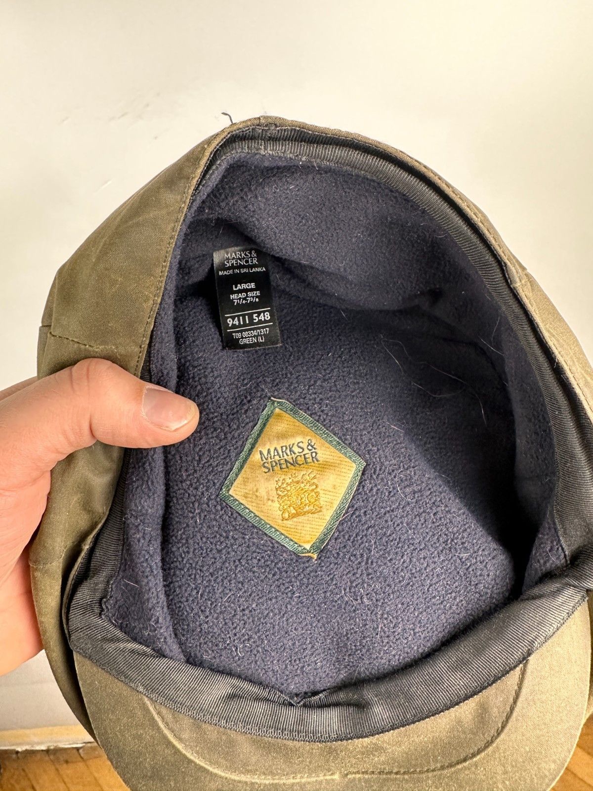 Other M & S Wax Pure Cotton Flat Cap Mens Green Size 7 1\4- 7 3\8 Size ONE SIZE - 7 Thumbnail