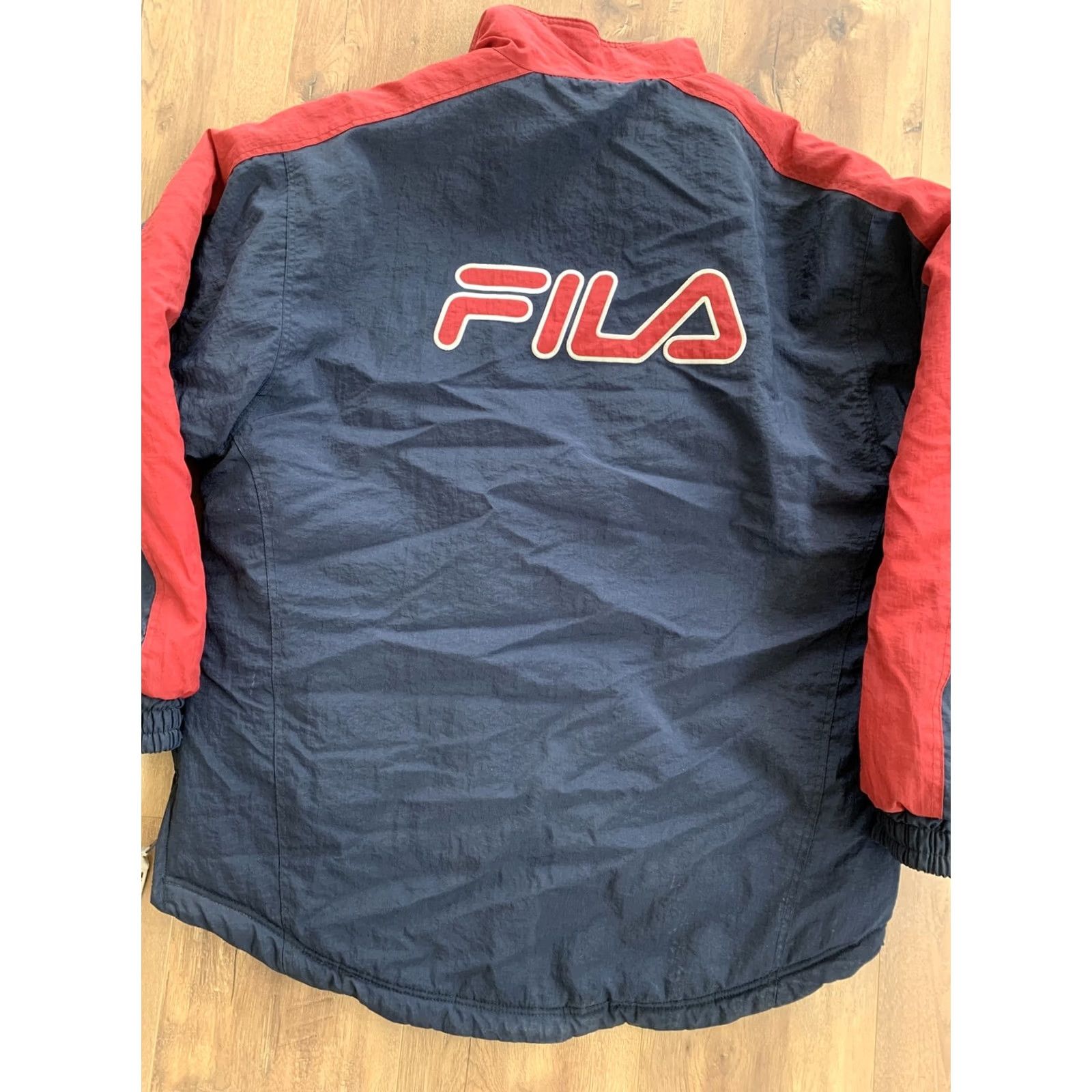 Fila VINTAGE FILA Pullover Puffy Jacket Winter Coat Mens L Blue Red Spellout 90s Size US L / EU 52-54 / 3 - 5 Thumbnail
