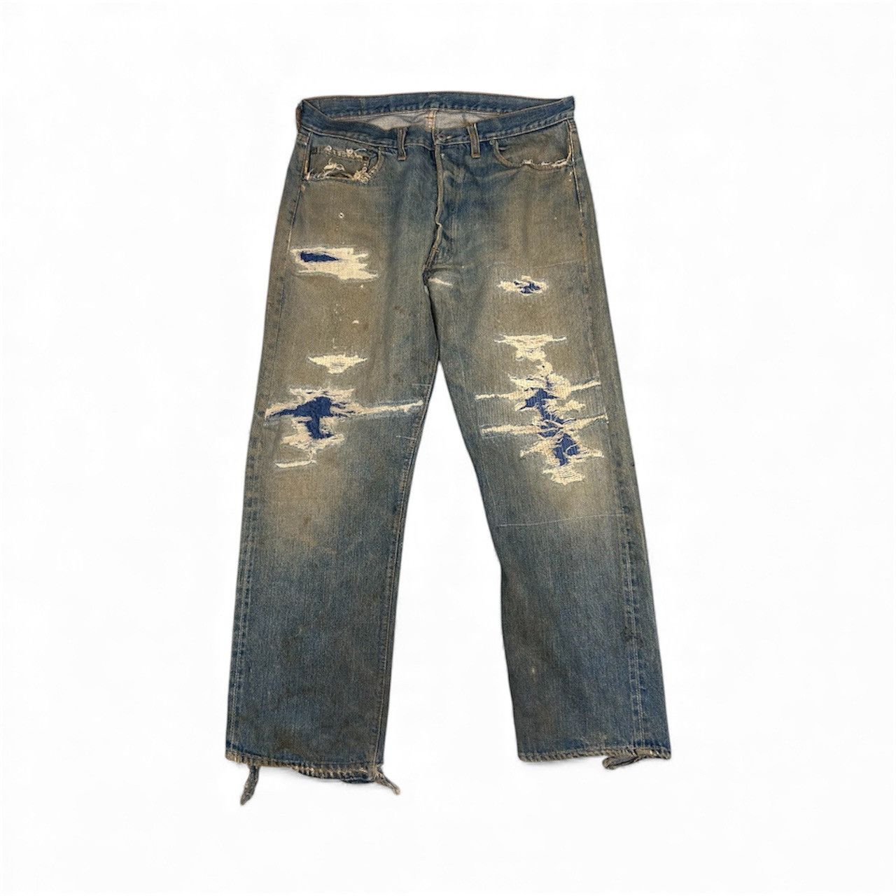 Levi's Vintage Clothing Vintage Levi’s 501 Red Line Distressed Denim Jeans S0112 Size US 34 / EU 50 - 1 Thumbnail