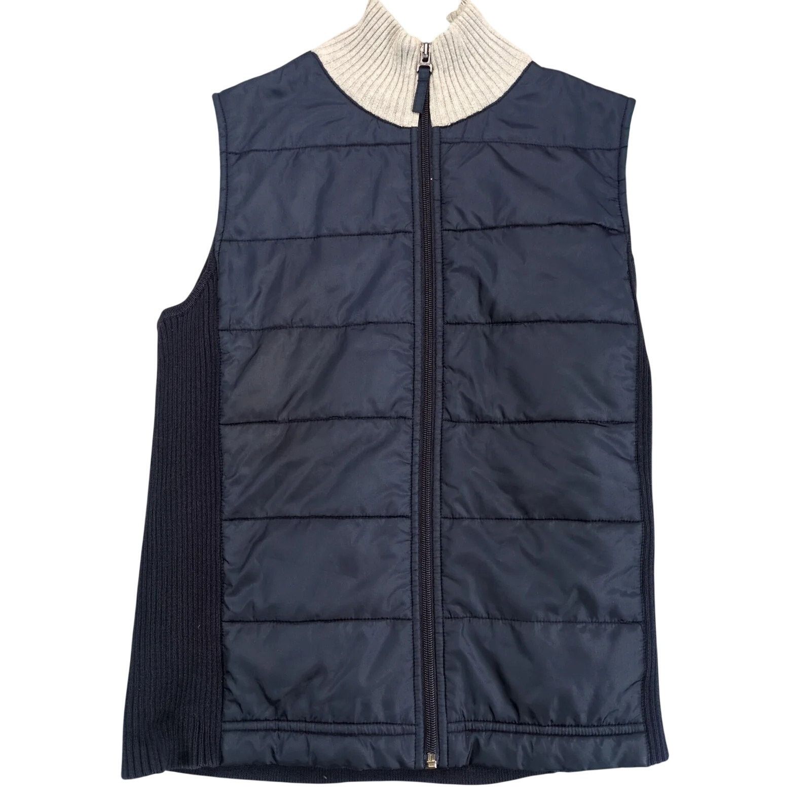 Tommy Hilfiger Vtg Tommy Hilfiger Puffer Vest Womens M Navy Full Zip Logo Size M / US 6-8 / IT 42-44 - 1 Thumbnail