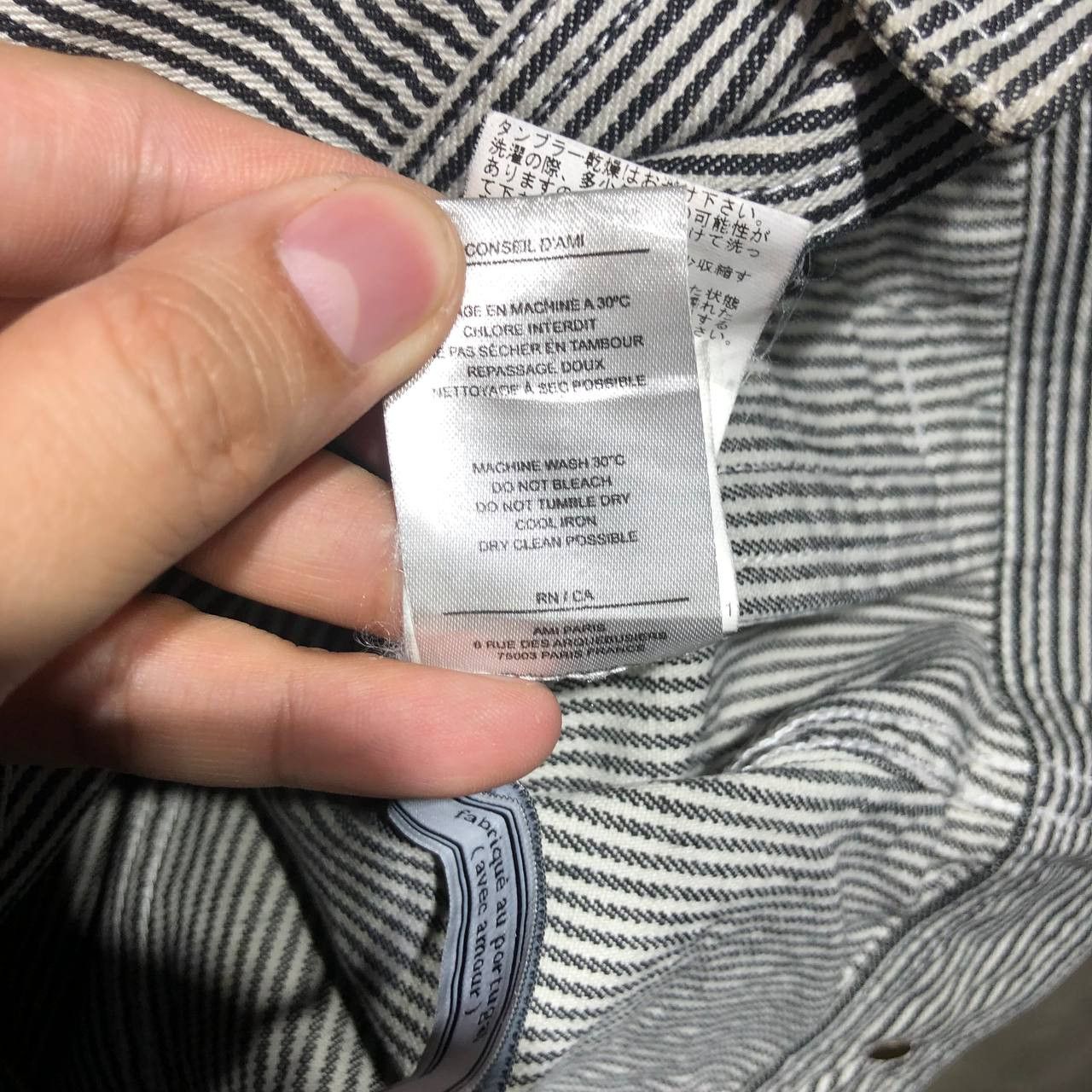 AMI Ami Paris Alexandre Mattiussi Denim striped jacket Size US S / EU 44-46 / 1 - 18 Thumbnail