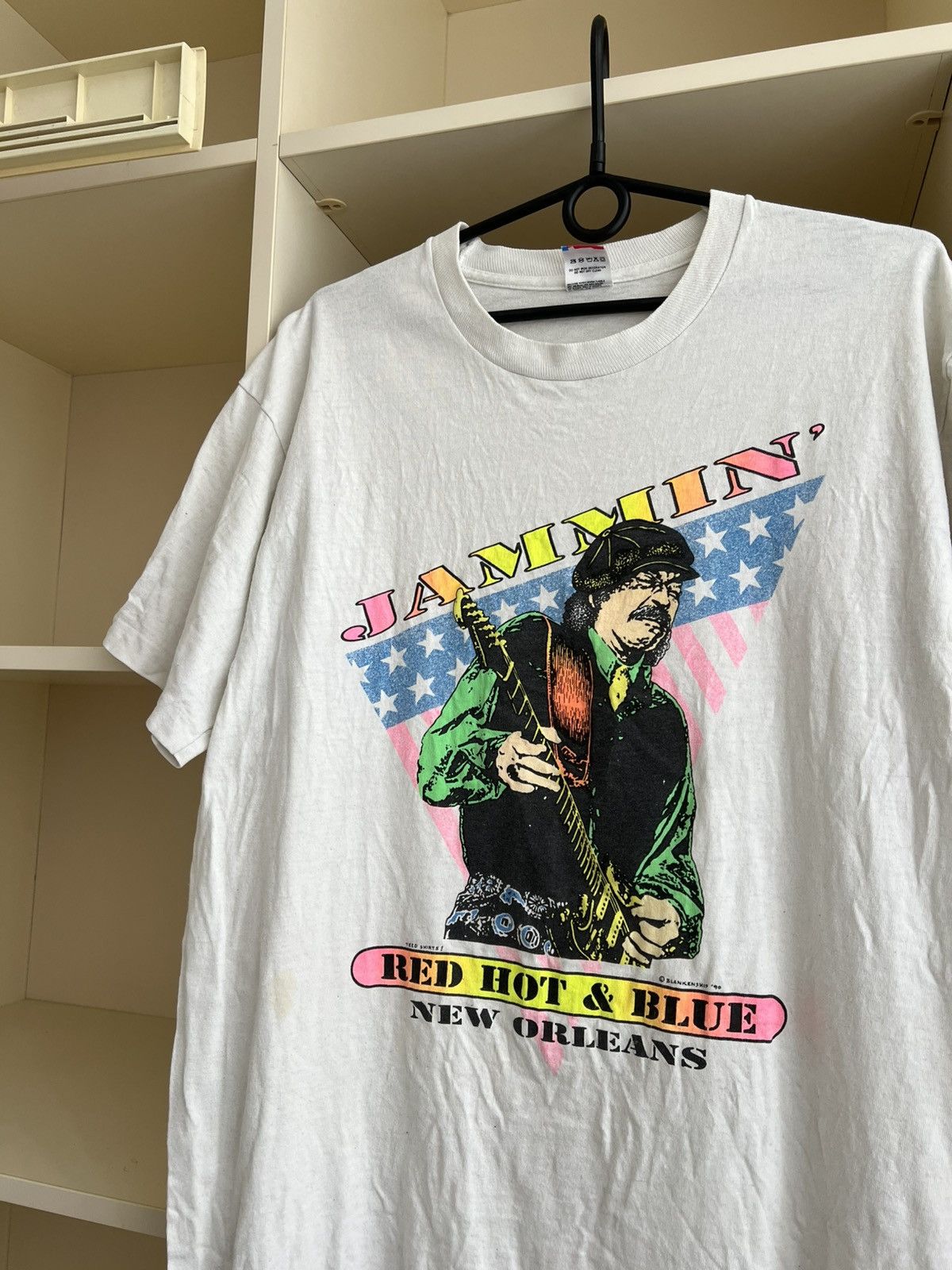 Fruit Of The Loom Vintage 1990 Carlos Santana Jammin Tee L New Orleans USA Size US L / EU 52-54 / 3 - 2 Thumbnail