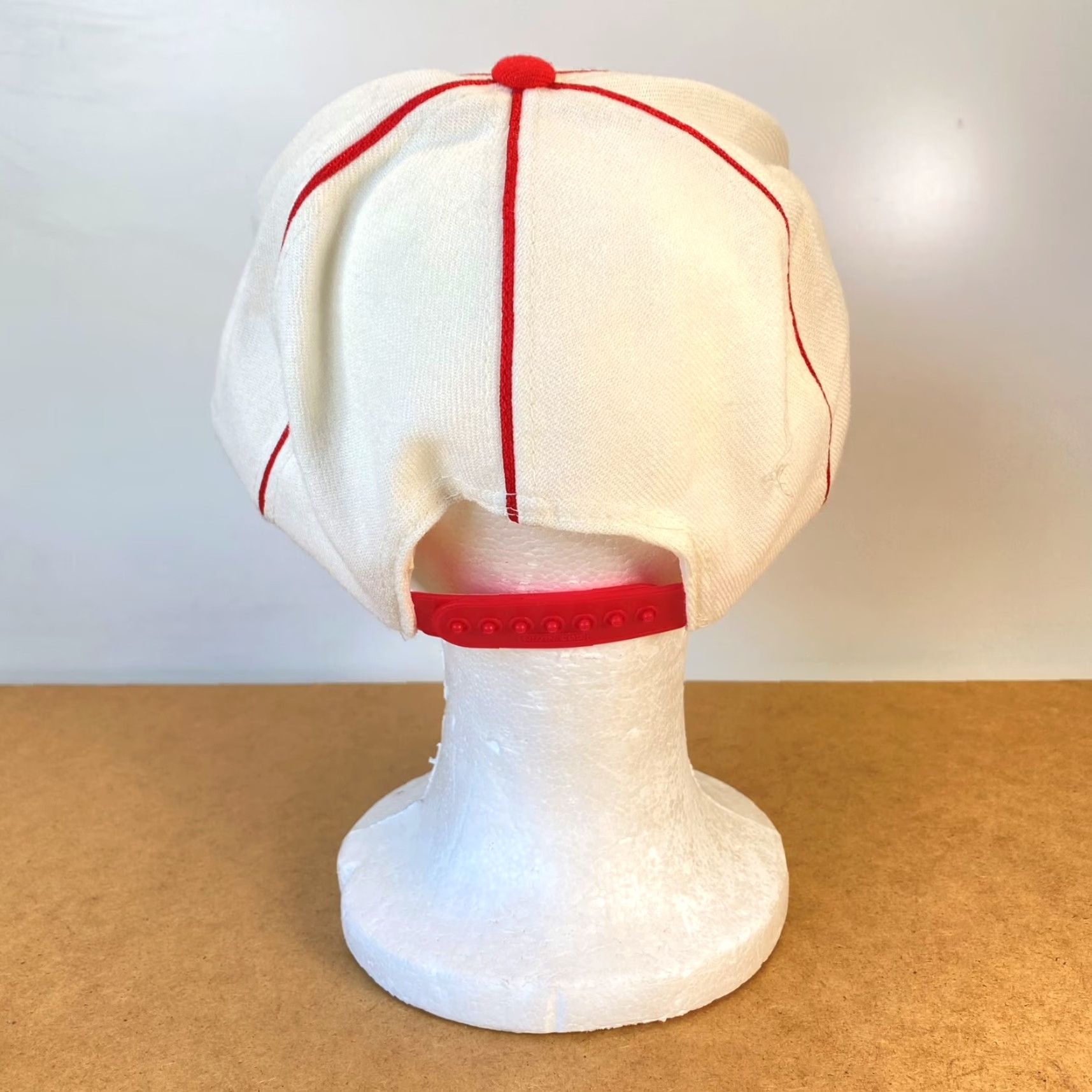 Vintage VINTAGE Nissin Snapback Hat Unisex Adults One Size Beige Red White Blue Pattern: Solid - Adjustable - Vintage Hat for Casual Wear Size ONE SIZE - 4 Thumbnail