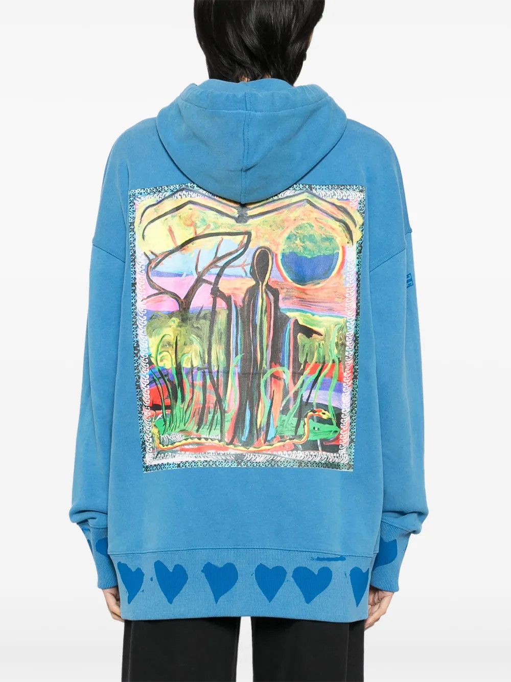 Givenchy x Josh Smith Blue Reaper Print Oversized Logo Hoodie Size US XS / EU 42 / 0 - 3 Thumbnail