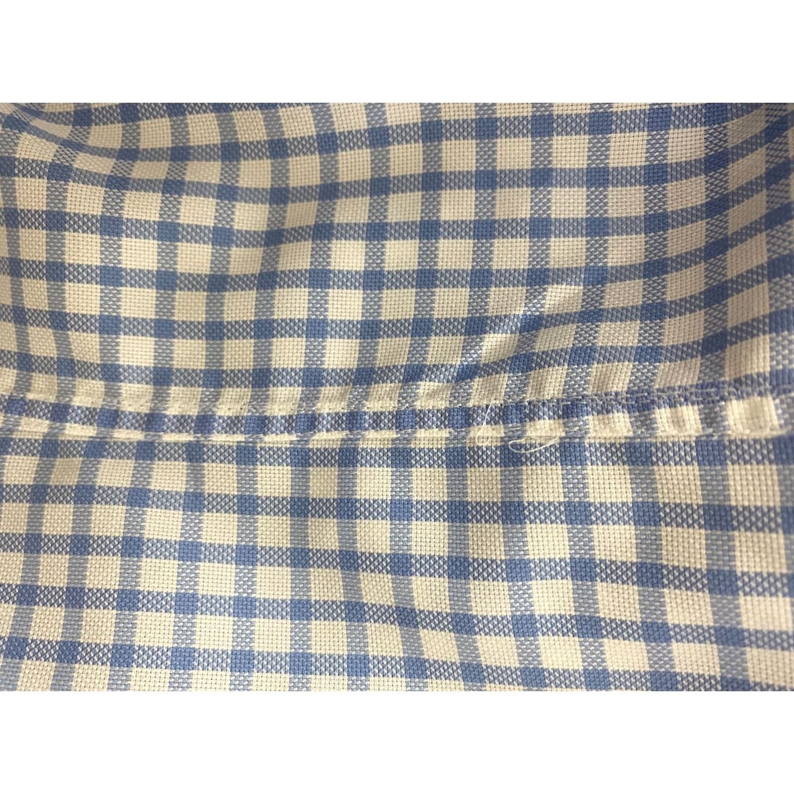 Suitsupply Suitsupply Dress Shirt Men's Blue 37 14 1/2 Cotton Button Cuff French Cuff Check 2 Ply Shirt Size 36R - 5 Thumbnail