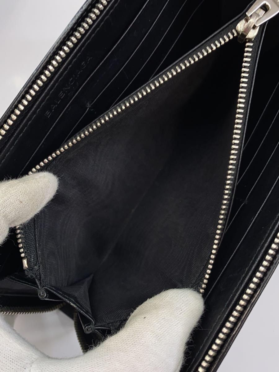 Balenciaga Balenciaga Leather Long Wallet Black Size ONE SIZE - 5 Thumbnail