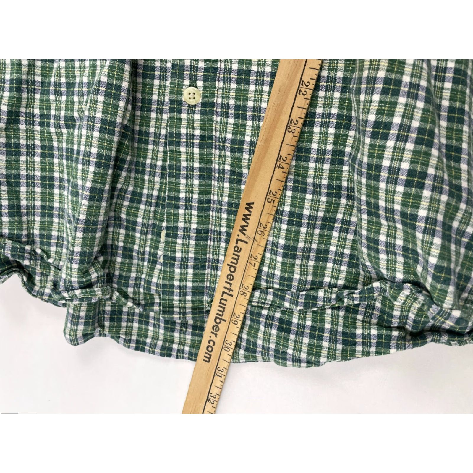 Eddie Bauer Eddie Bauer Shirt Men's Large Blue Green White Plaid Button Down Button-Up Long Sleeve Ox, Regular Fit, Cotton, Classic Theme, Mens Size US XL / EU 56 / 4 - 7 Thumbnail