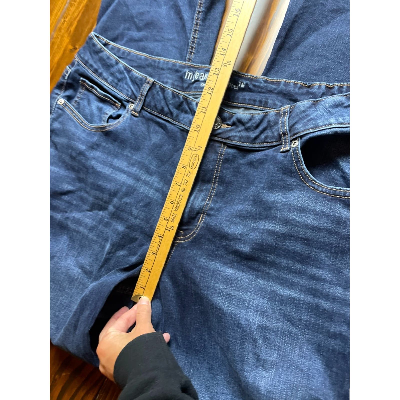 Vintage Maurices Jeans Women's Plus Size 20W Blue Denim Boot Cut High Rise Pockets 31 In Inseam, 20W Plus, Regular Fit Size 42" / US 20 - 6 Thumbnail
