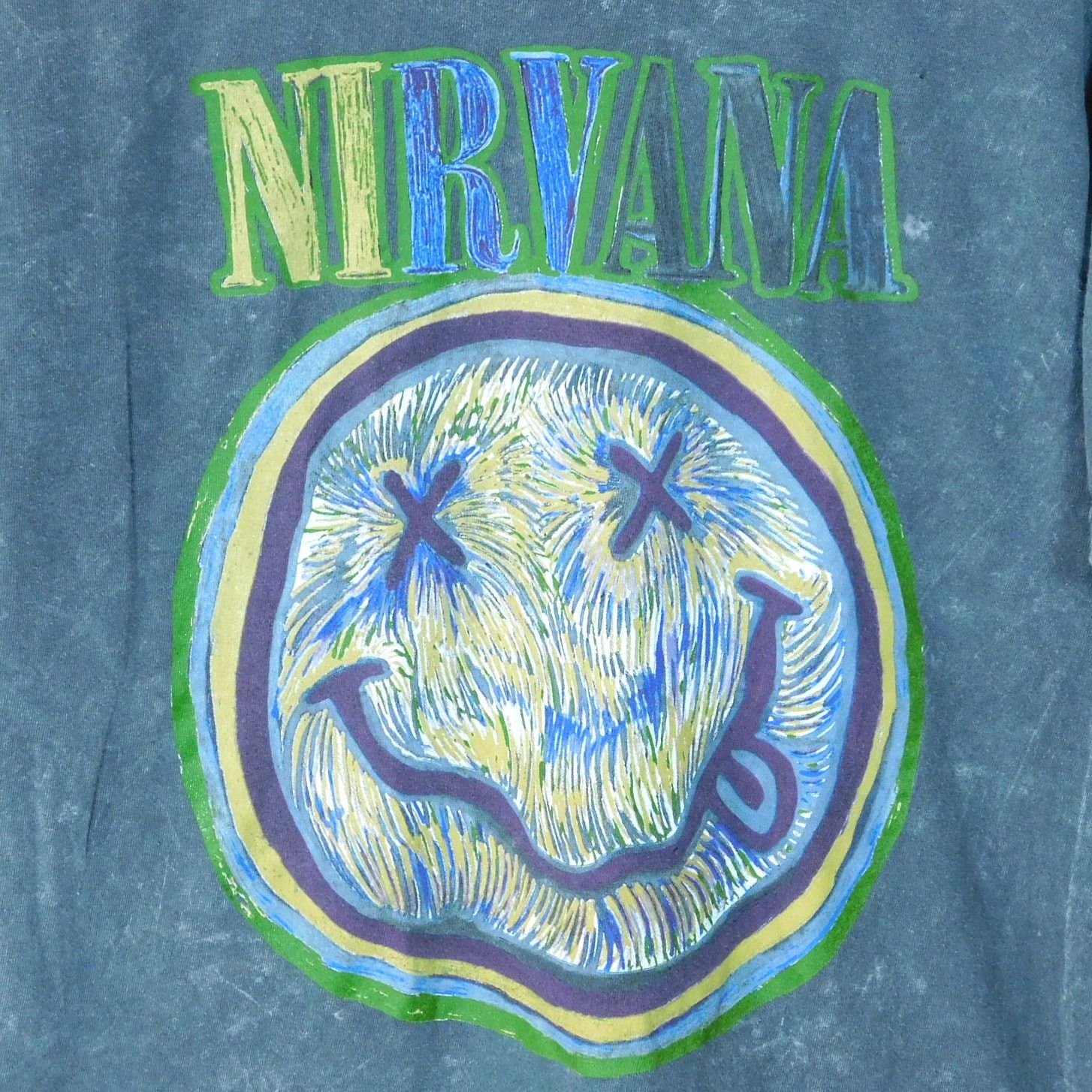 Nirvana Nirvana Painted Smiley Logo Graphic Tee Size L Mineral Wash Size US L / EU 52-54 / 3 - 4 Thumbnail