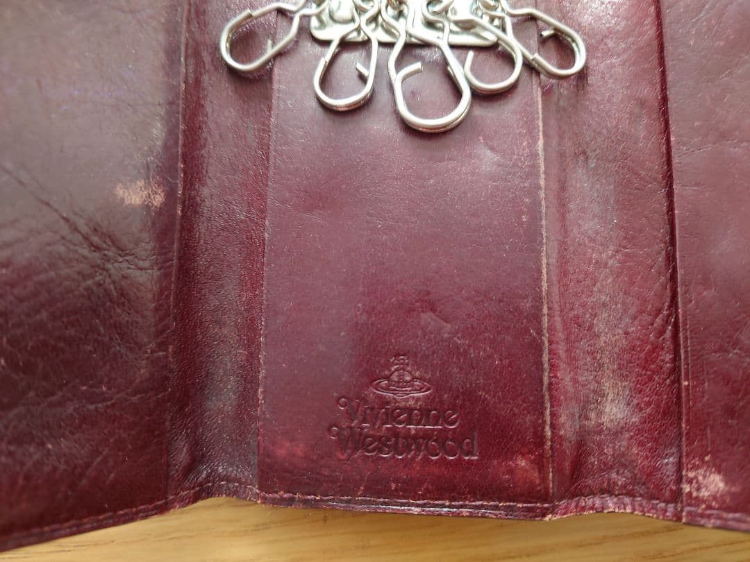 Vivienne Westwood Contrast Stitch Orb Leather Key Case Size ONE SIZE - 4 Thumbnail