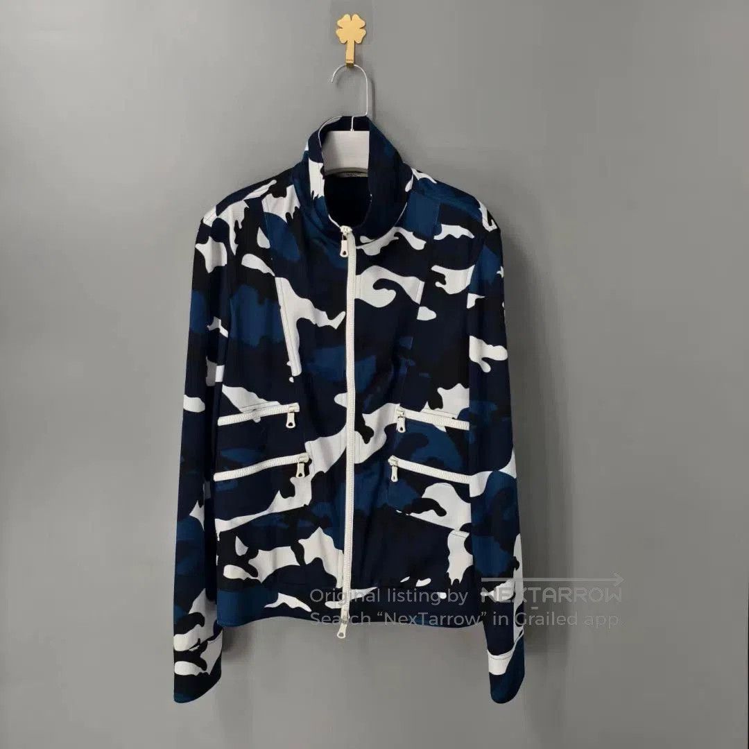 Valentino Valentino Blue Camouflage Jacket. Size US S / EU 44-46 / 1 - 1 Thumbnail