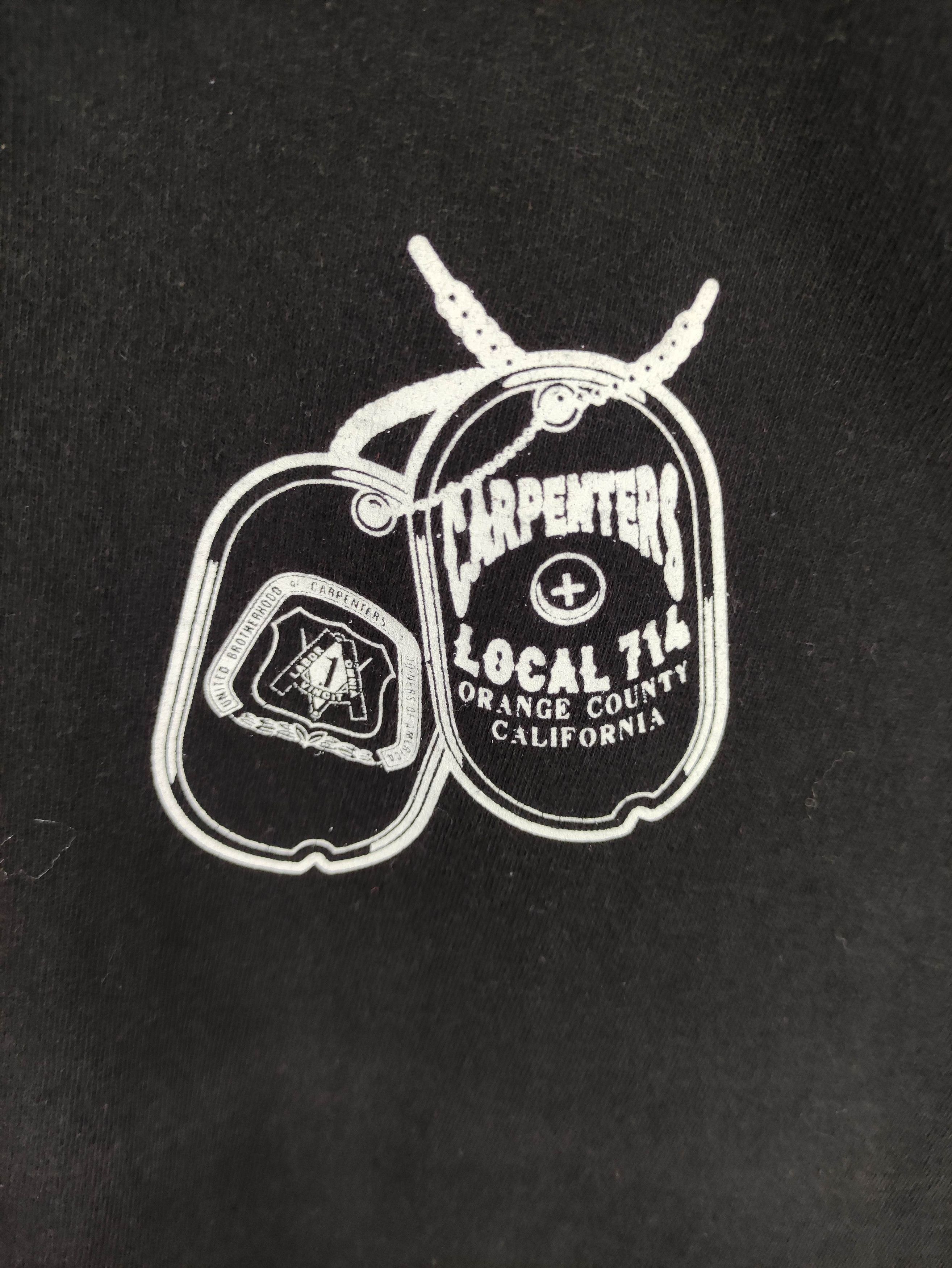 Japanese Brand Vintage Carpenters Local 714 Big Logo Tee Tshirt Over Size Size US XXL / EU 58 / 5 - 3 Thumbnail
