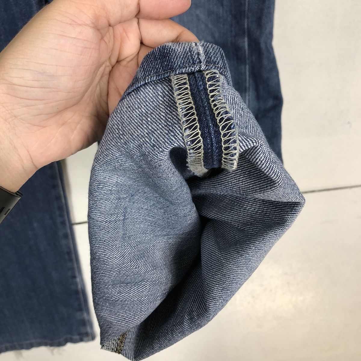 Edwin 🔥90’s VINTAGE EDWIN MADE IN JAPAN DISTRESSED DENIM DESIGN Size US 39 - 10 Thumbnail