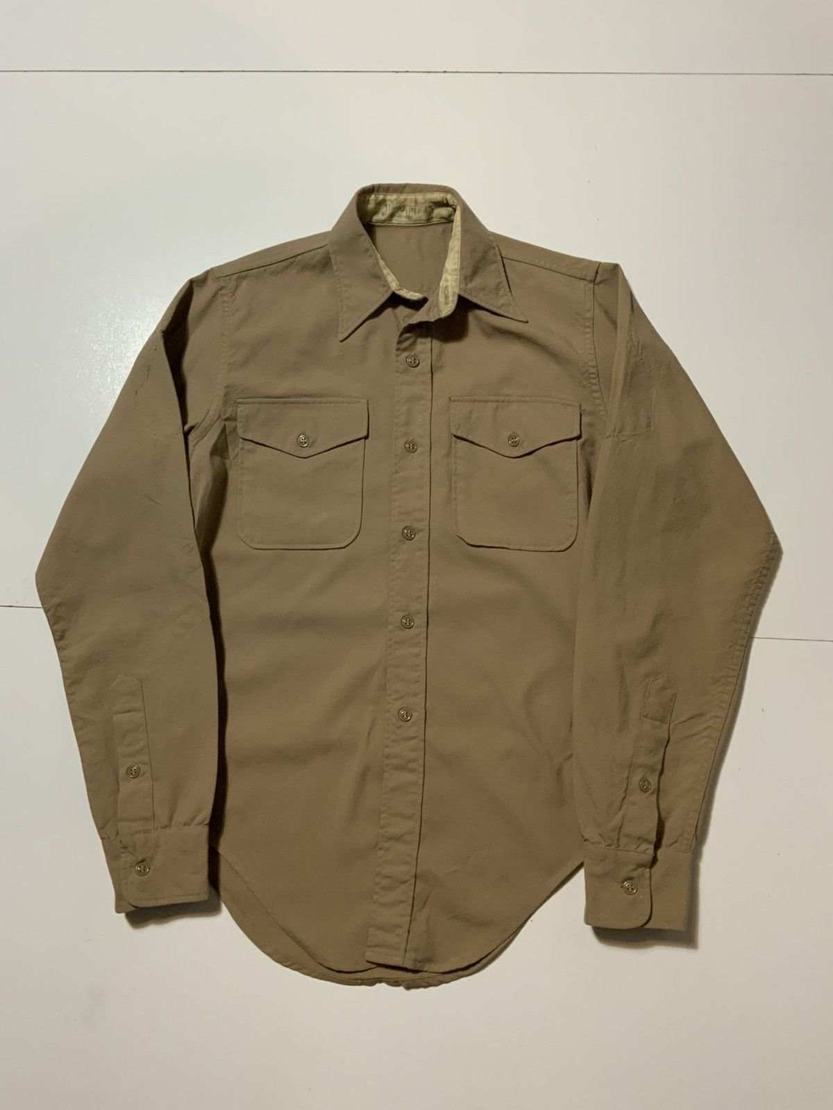 Vintage Vintage 60s 70s Wool Military USMC Marines US Army Shirt Size US S / EU 44-46 / 1 - 1 Thumbnail
