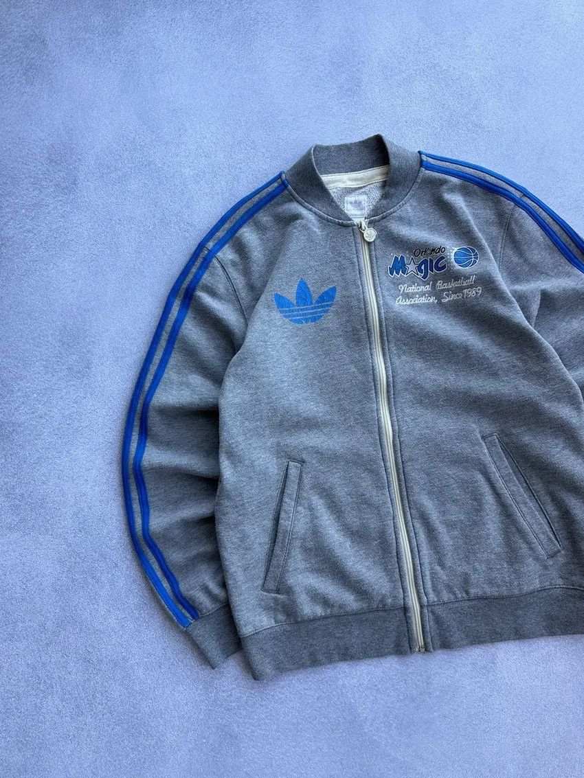 Adidas × NBA × Vintage Vintage Adidas Orlando Magic NBA Grey Track Jacket Size US S / EU 44-46 / 1 - 2 Thumbnail