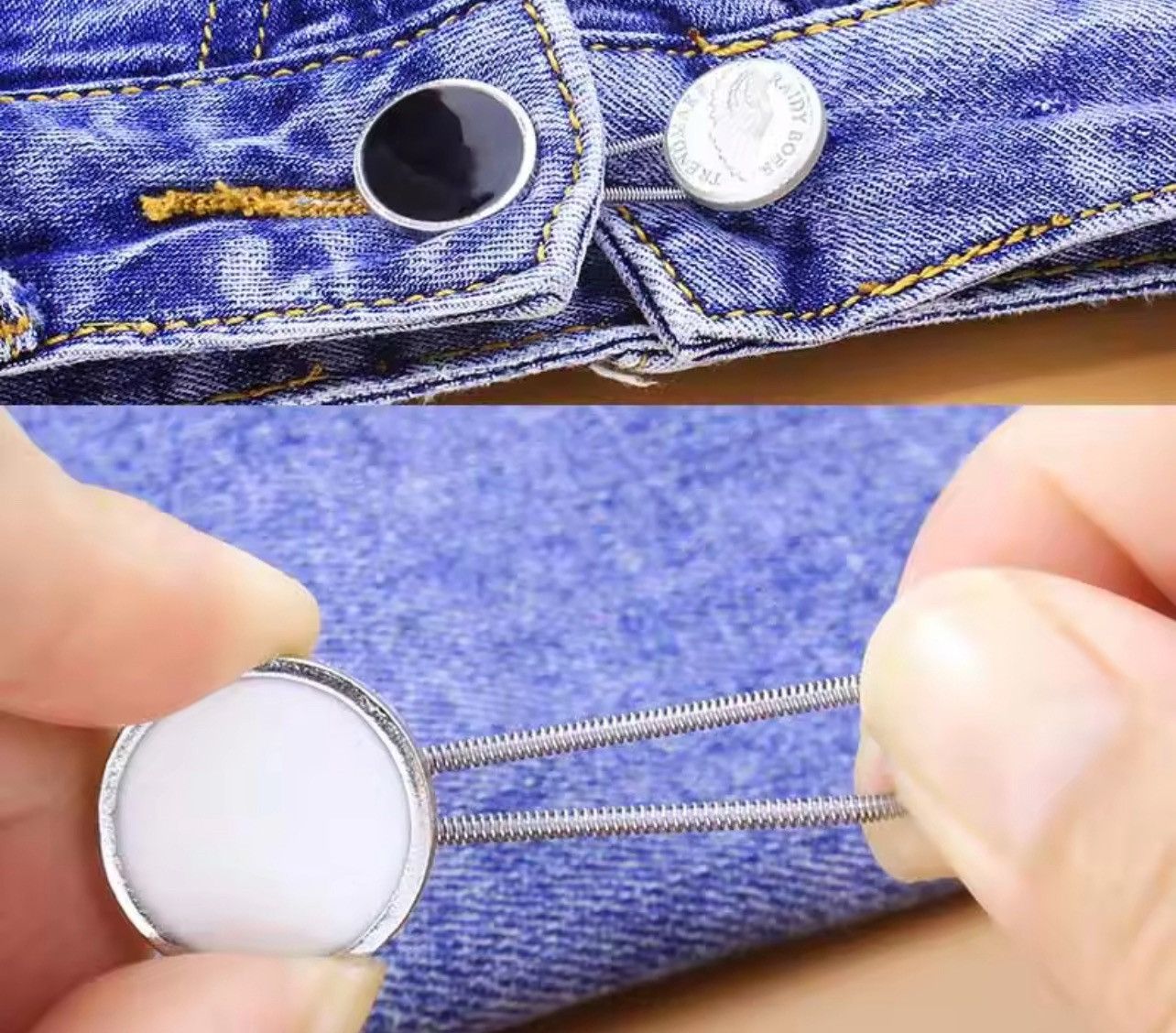Other 10MM Metal Elastic Collar Extenders Button Size ONE SIZE - 2 Thumbnail