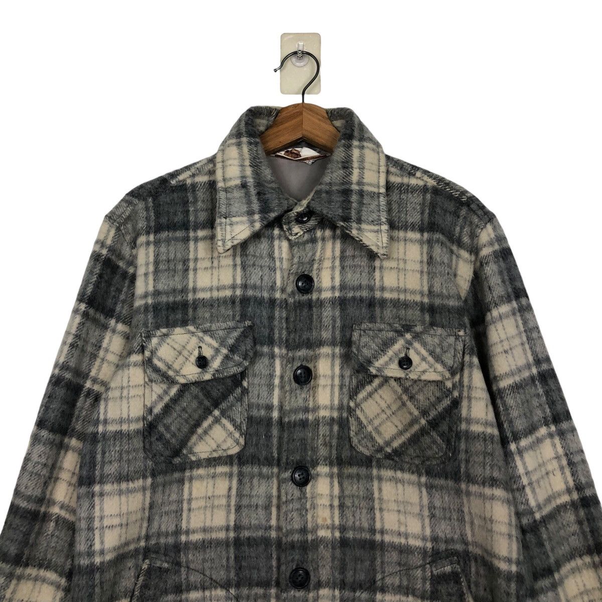 Japanese Brand 📌Vintage Wool Jacket Flannel Spade Mashie Tartan Design Size US L / EU 52-54 / 3 - 4 Thumbnail