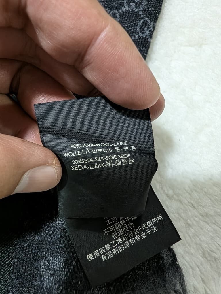 Gucci Gucci GG Monogram Web Scarf – Black Size ONE SIZE - 7 Thumbnail