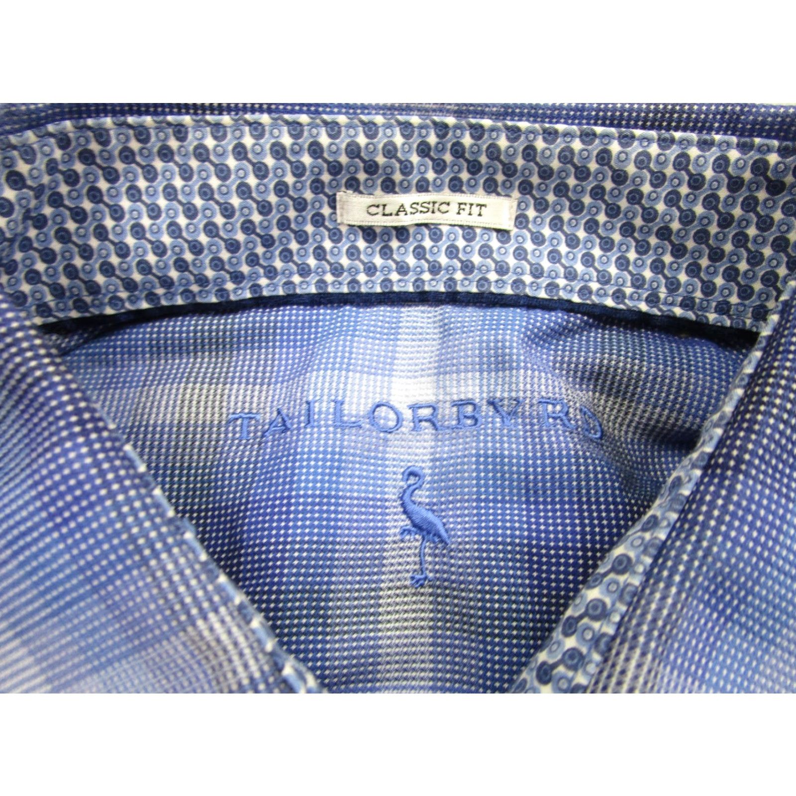 Tailorbyrd TAILORBYRD Shirt Mens Large Blue Plaid Classic Fit Long Sleeve Button Down Logo Size US XXL / EU 58 / 5 - 5 Thumbnail