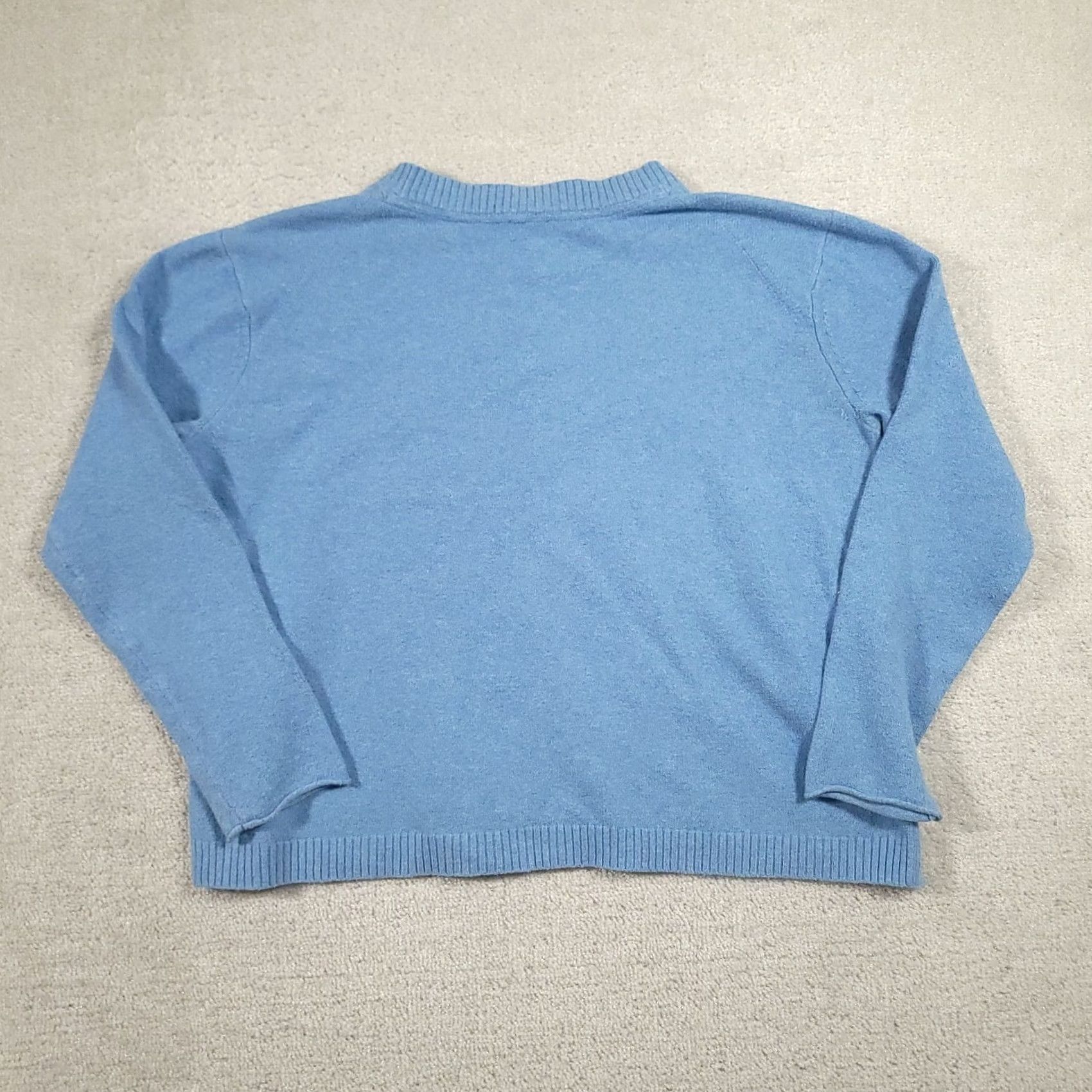 J. Jill J. Jill Sweater Women Medium Blue Crewneck Long Sleeve Knit Pullover Regular Fit Size M / US 6-8 / IT 42-44 - 7 Thumbnail