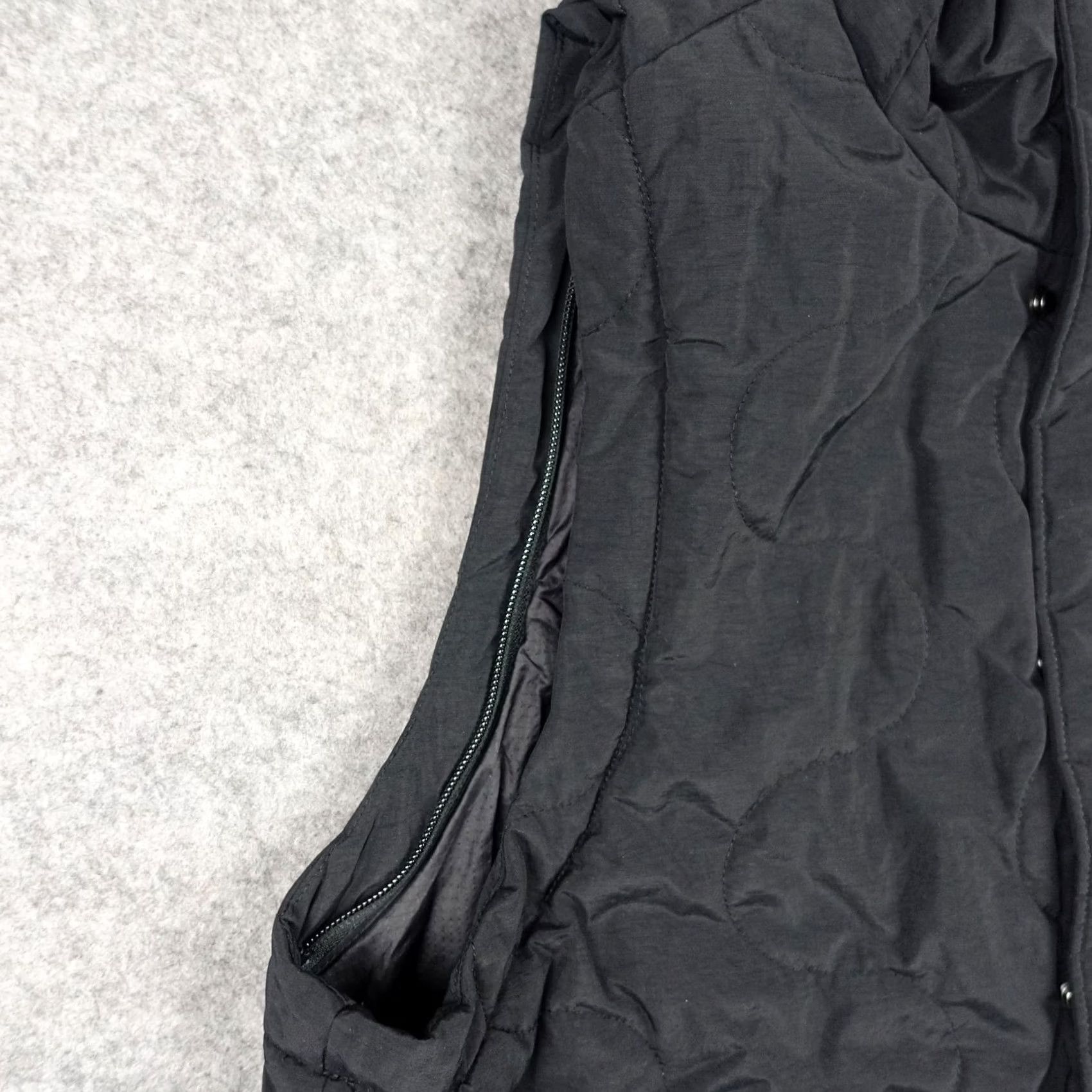 Vintage Halfdays Vest Womens Medium Black Quilted Primaloft Insulated Puffer Zip Pockets Size M / US 6-8 / IT 42-44 - 5 Thumbnail