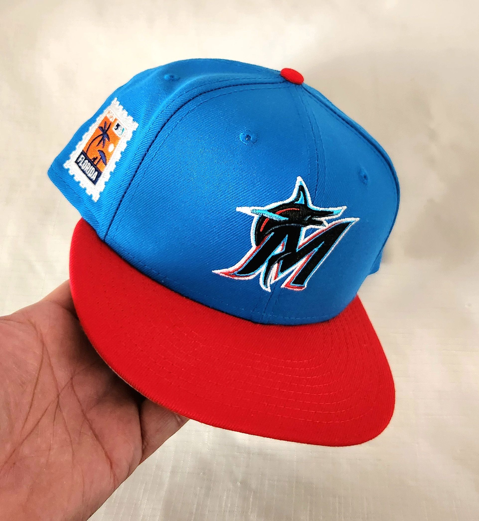 New Era Hat Club Miami Marlins 2021 Postage Stamp New Era 7 5/8 Size ONE SIZE - 3 Thumbnail