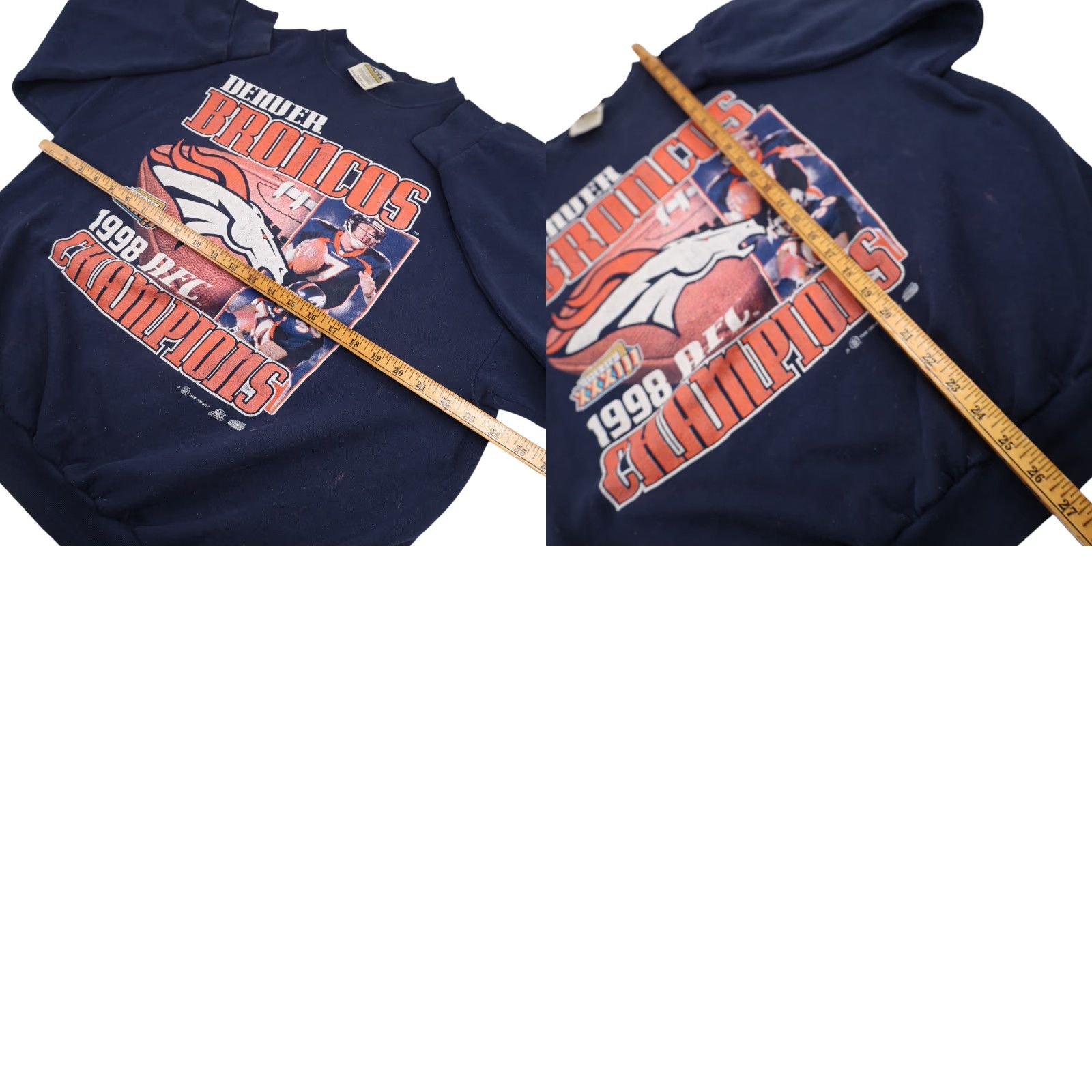 NFL VINTAGE 90s Denver Broncos Mens XL Champions Graphic Sweatshirt Blue Size US XL / EU 56 / 4 - 8 Thumbnail