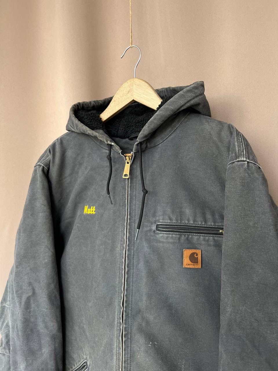 Carhartt Carhartt Detroit Jacket Men Size L Vintage Grey Sherpa Lined Size US L / EU 52-54 / 3 - 4 Thumbnail