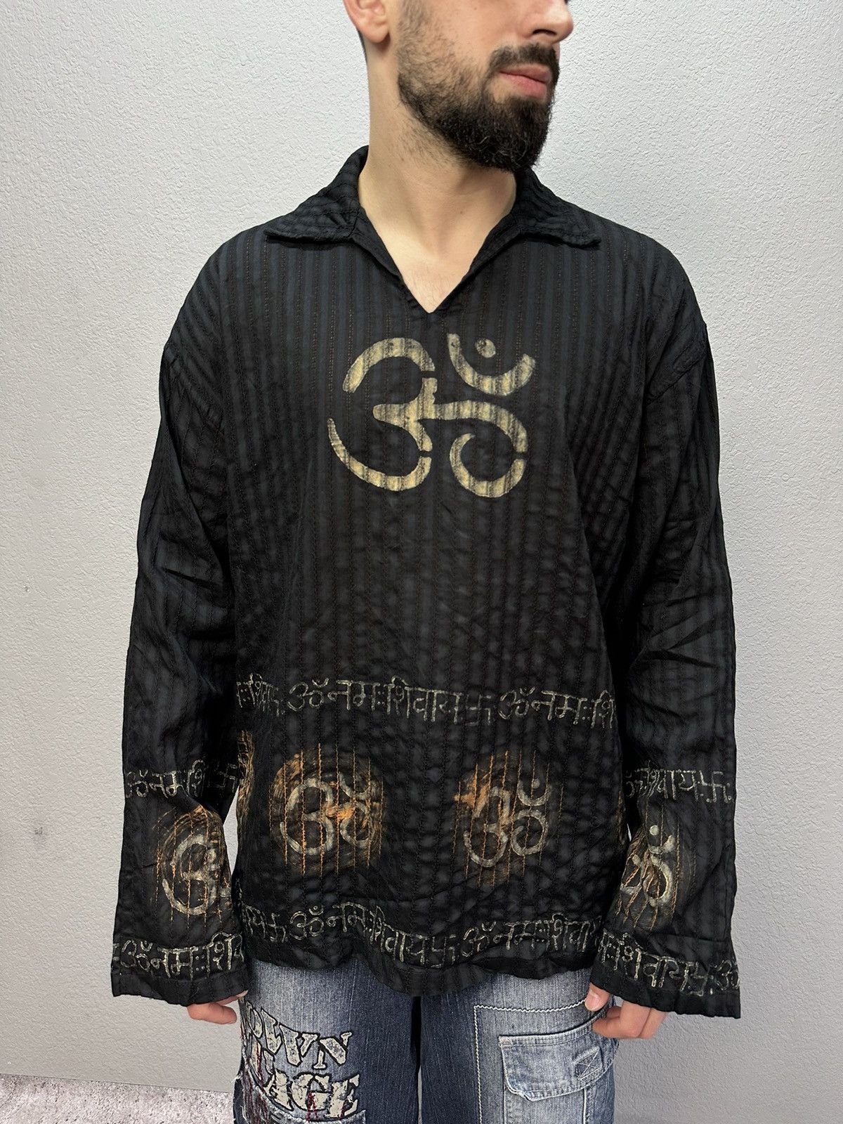 Japanese Brand × Vintage Vintage Avant Garde Long Sleeve Distressed Y2K Archival Punk Size US L / EU 52-54 / 3 - 1 Thumbnail