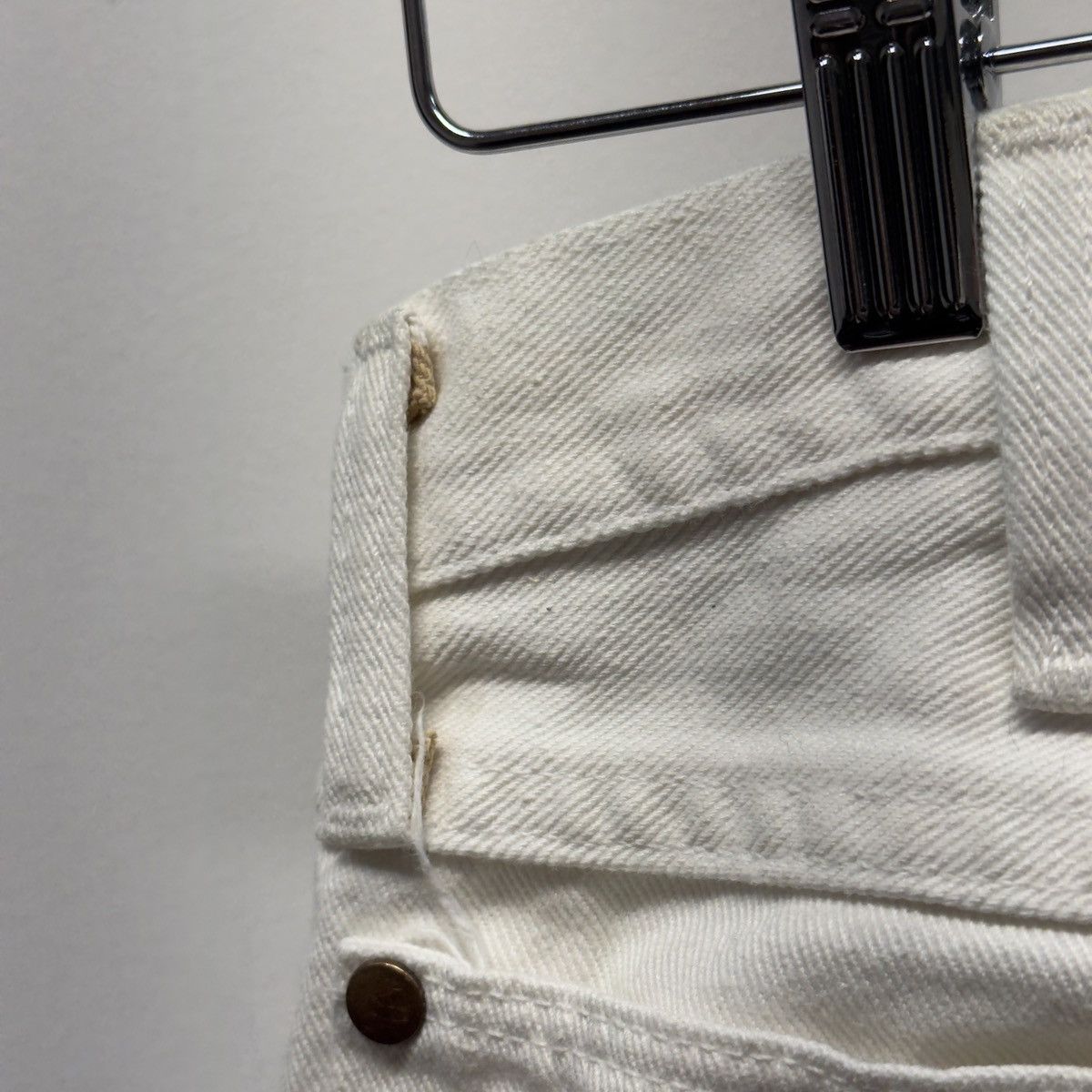 Vintage Wrangler White Denim Jeans Straight Fit ERD Grunge RRL Size 26" / US 2 / IT 38 - 11 Thumbnail