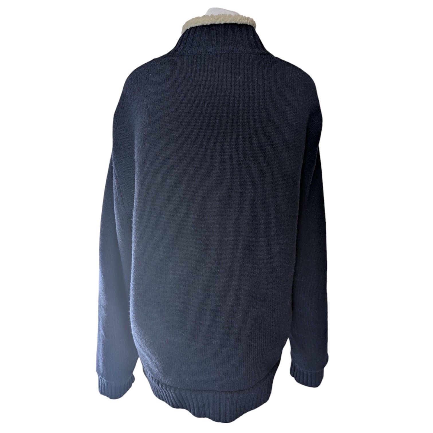 L.L. Bean Vintage L.L. Bean Knit Lambswool Shearling Zip Up Jacket Size US L / EU 52-54 / 3 - 2 Thumbnail