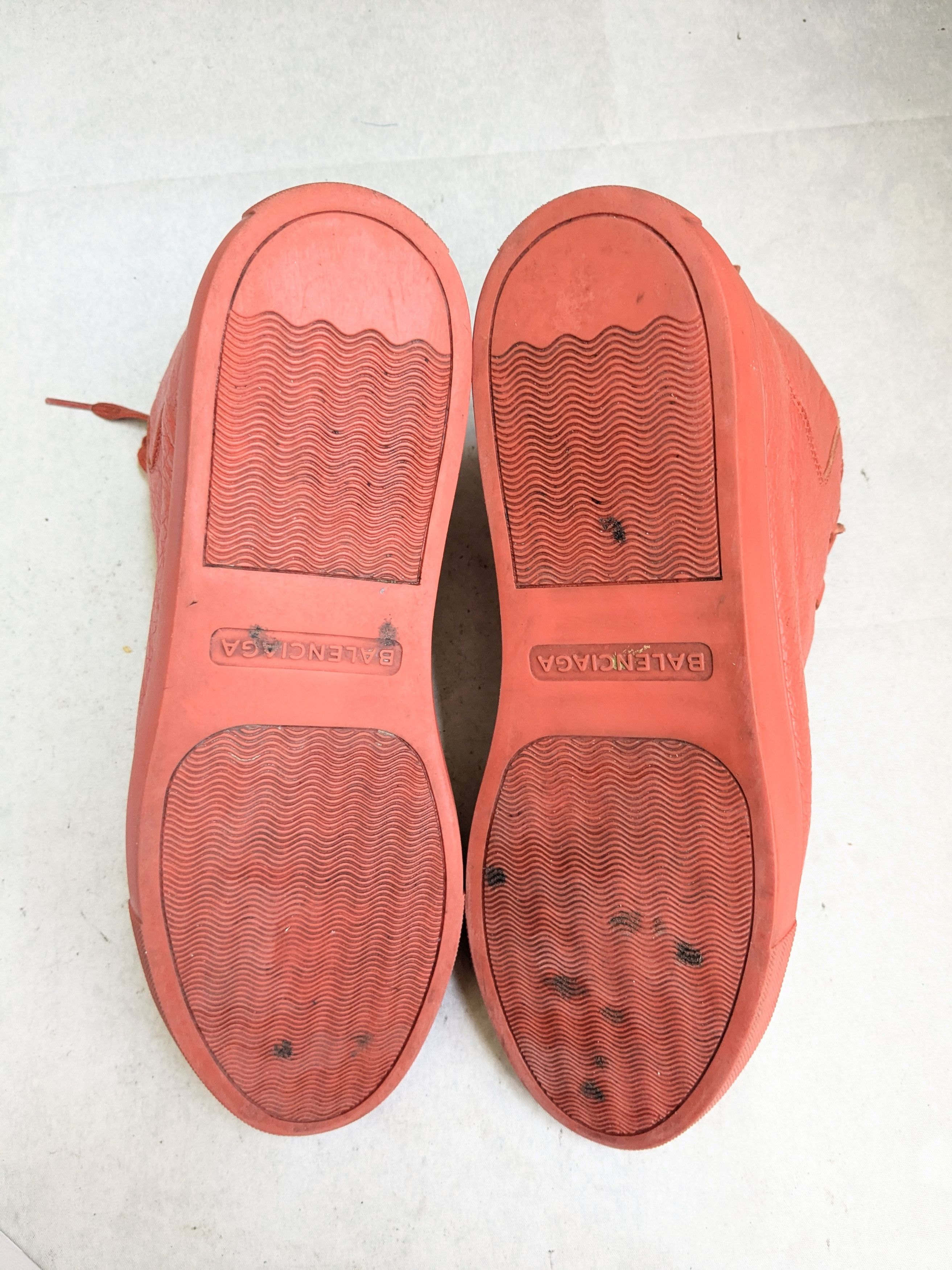 Balenciaga Balenciaga Arena Sneakers Orange High Tops Leather Size US 11 / EU 44 - 15 Thumbnail