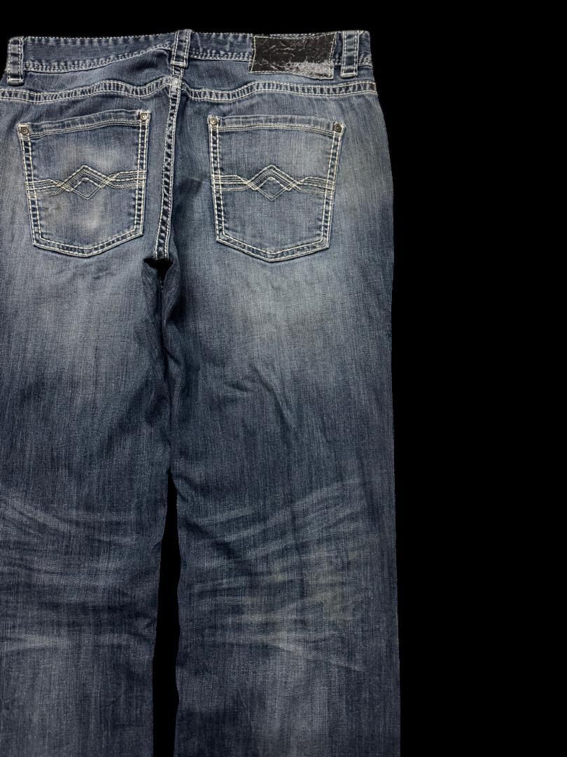 Japanese Brand Vintage Rock&Roll Cowboy Denim Mudwash Regular Straight Leg Size US 33 - 16 Thumbnail