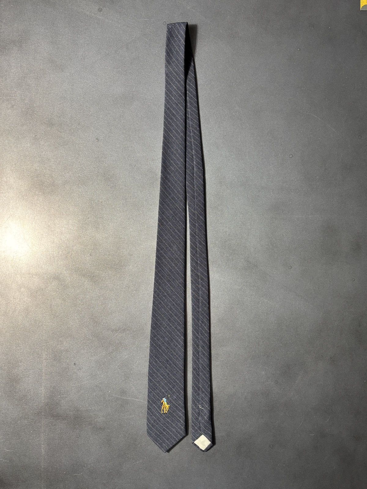 Vintage Vintage Polo Ralph Lauren Necktie Horseman Logo Tie Wool 90s Size ONE SIZE - 3 Thumbnail