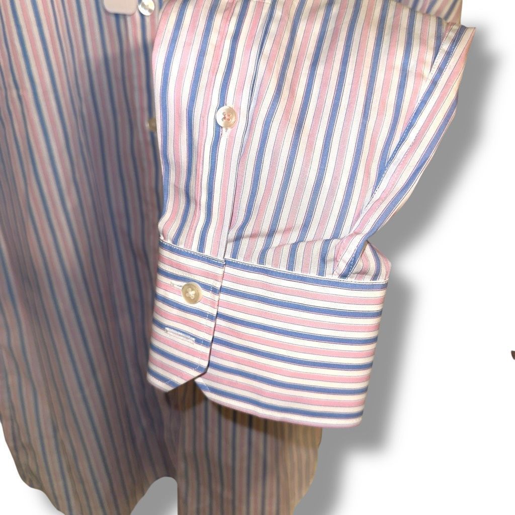 Thomas Pink NWT Thomas Pink Blue Slim Fit BRISTOW STRIPE fran Dress Shir Size US M / EU 48-50 / 2 - 5 Thumbnail