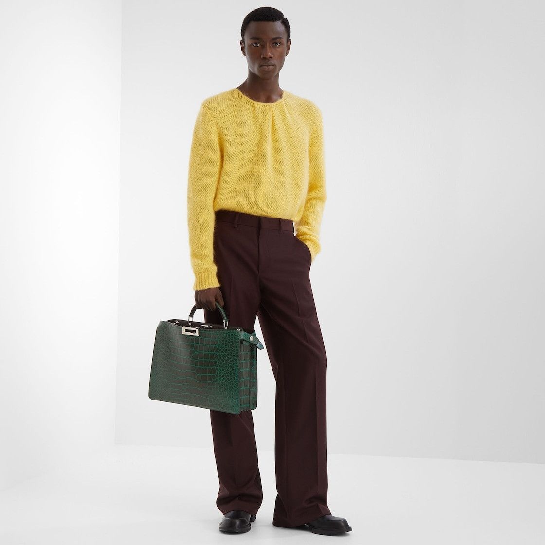 Fendi o1s1wg110925 Jumper in Yellow Size US XL / EU 56 / 4 - 4 Thumbnail