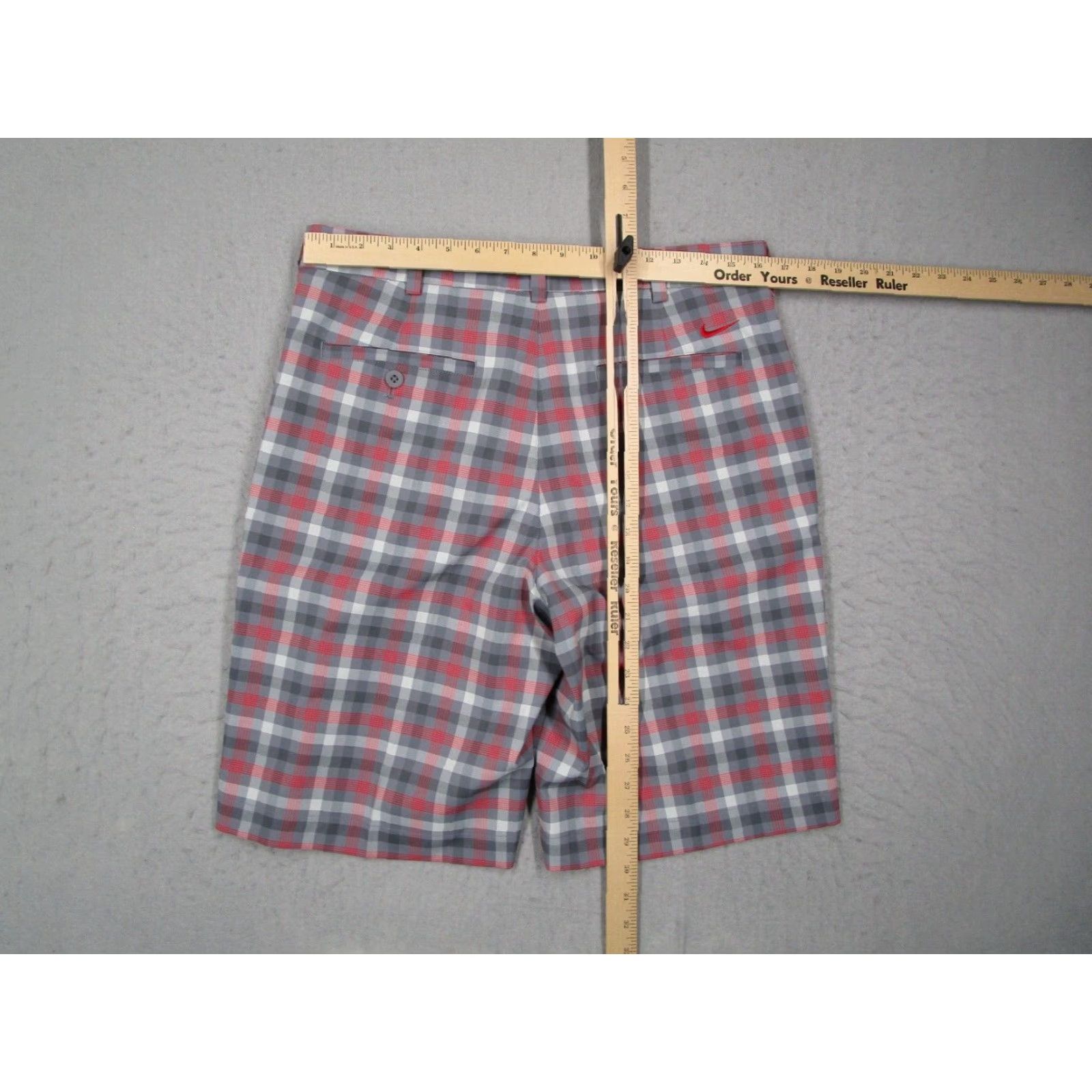 Nike Nike Dri-Fit Mens Gray Check Core golf shorts - 32, 10" inseam, Polyester Spandex, Belt Loops, Flat Front, 5-Pocket, Classic, Casual, Travel, Workwear Size US 32 / EU 48 - 6 Thumbnail