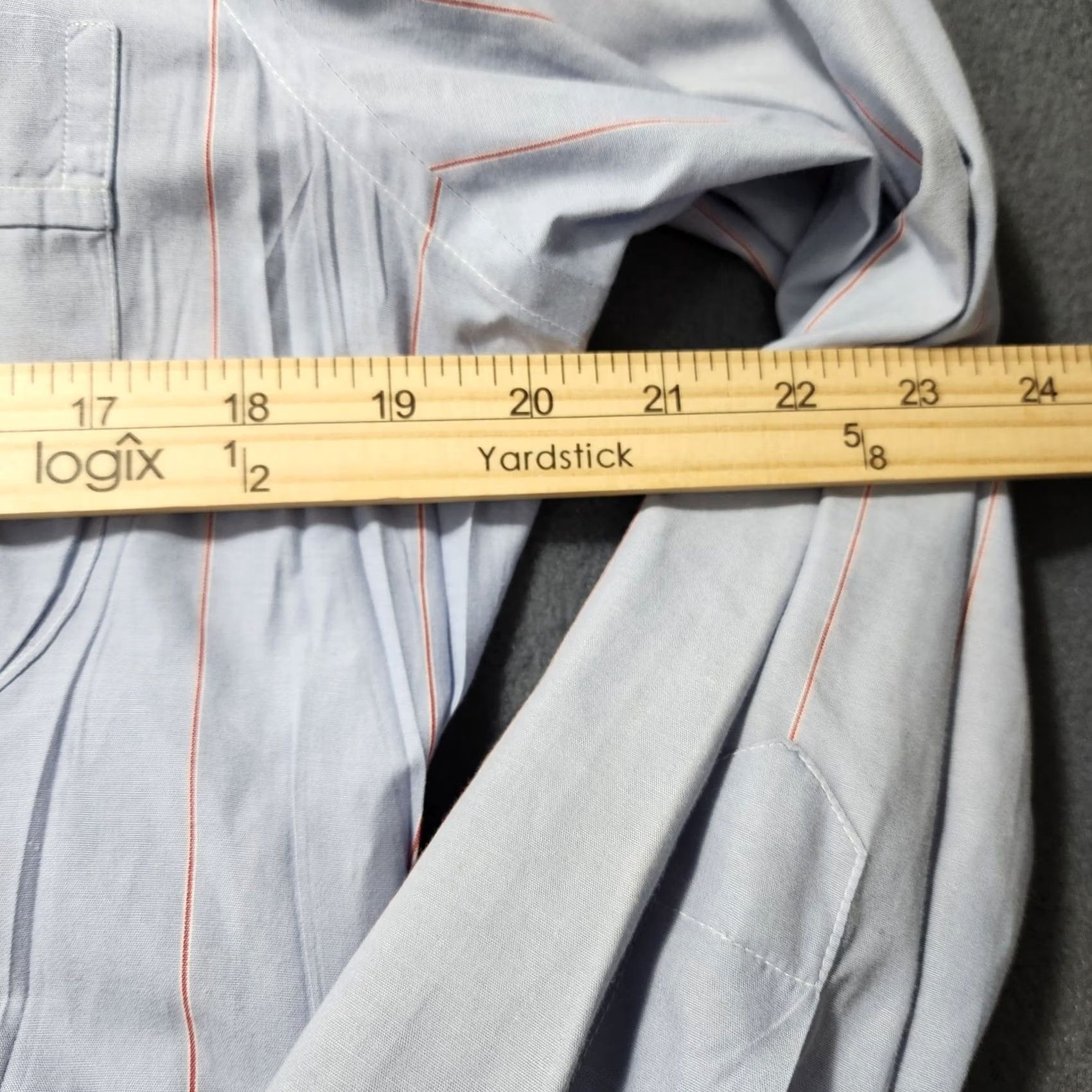 Vintage VINTAGE 80s Richard Bennett Shirt Striped Blue Red Long Sleeve Button-Down Collar Mens Medium US Made Size US M / EU 48-50 / 2 - 6 Thumbnail