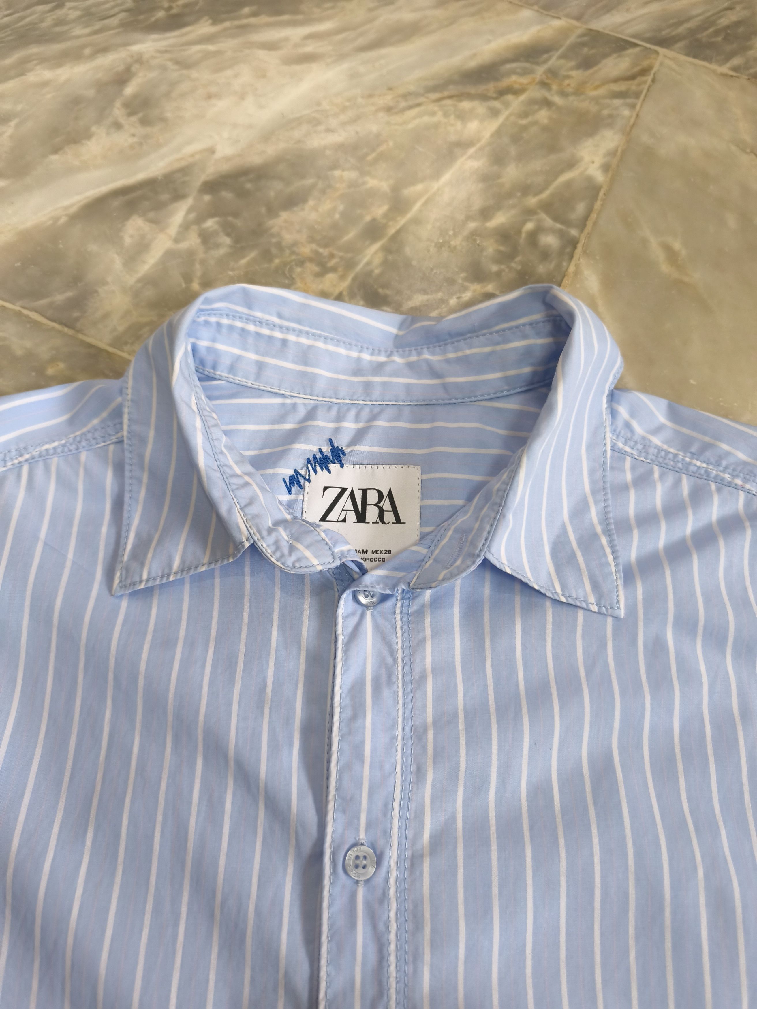 Ader Error × Zara Zara x Ader Error Striped Poplin Shirt Stripe Size US M / EU 48-50 / 2 - 7 Thumbnail