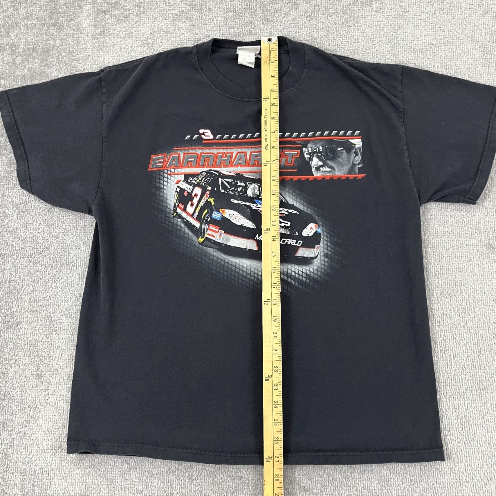 Chase Authentics Dale Earnhardt Shirt Adult Mens Large Faded Black Graphic Nascar Tee Goodwrench Size US L / EU 52-54 / 3 - 6 Thumbnail
