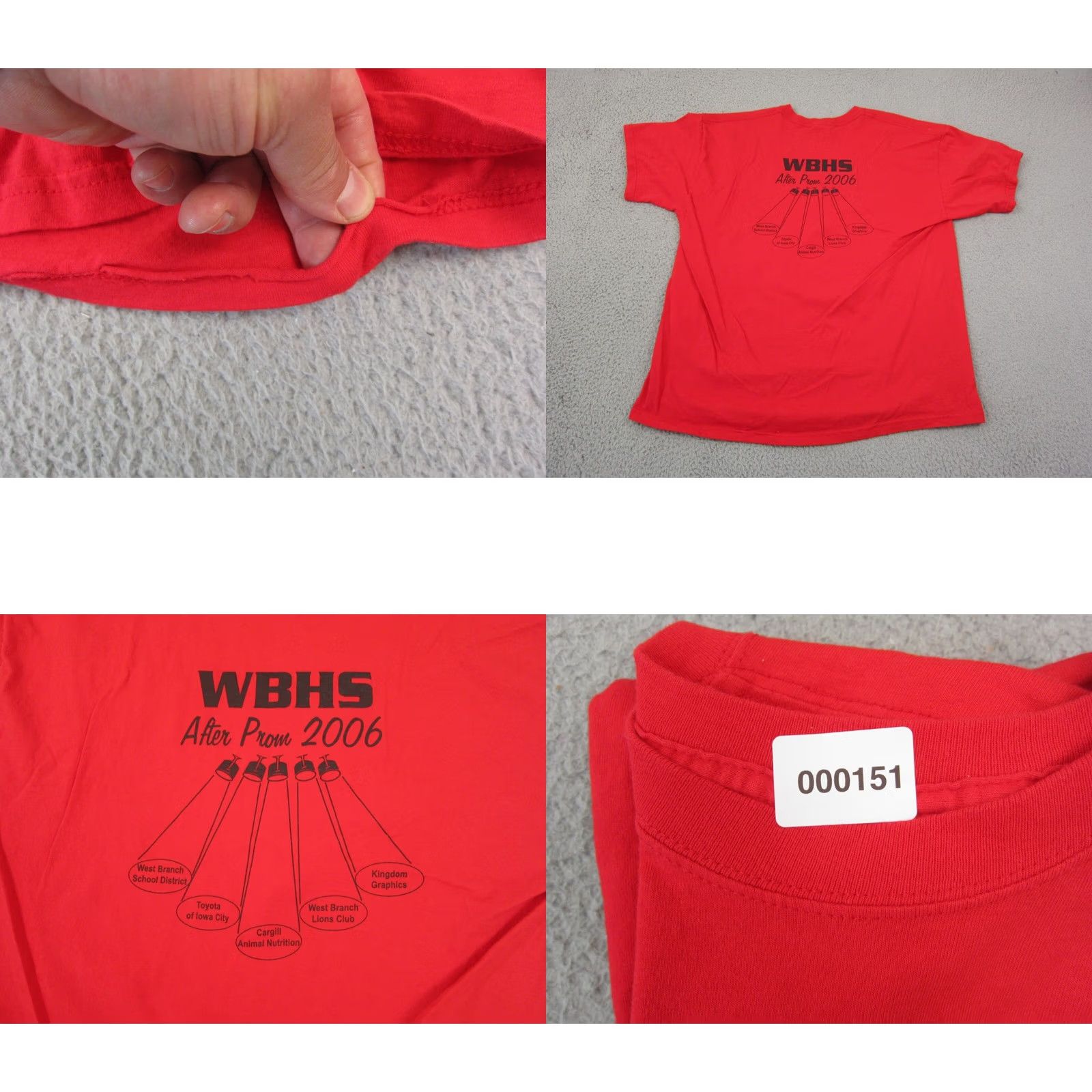 Hanes VINTAGE Hanes Shirt Adult XL Red WBHS 2006 Y2K Dance Casual Mens Size US XL / EU 56 / 4 - 8 Thumbnail