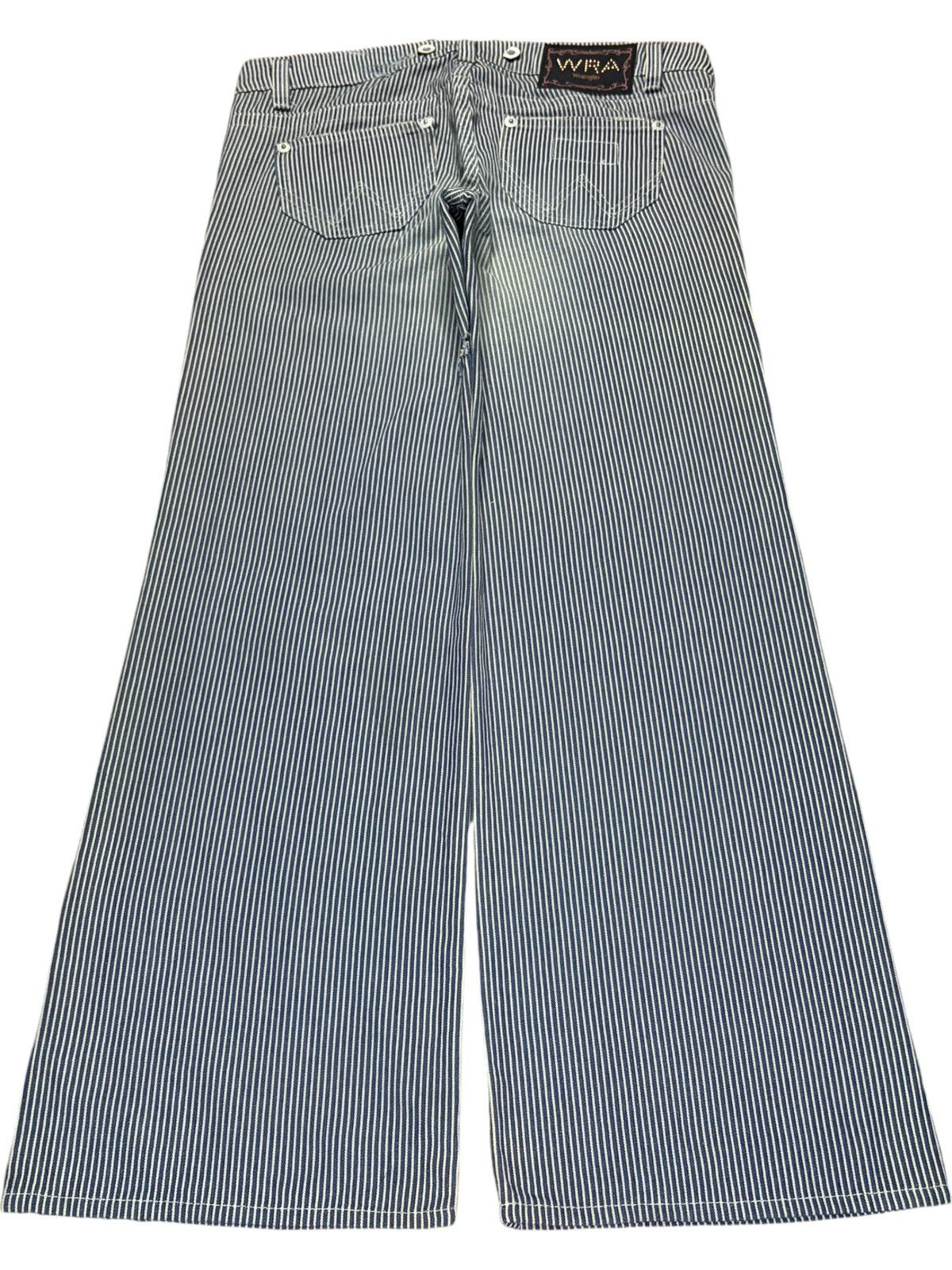 Wrangler Vintage Wrangler Hickory Style Suspenders Flare Denim Size 33" - 2 Thumbnail