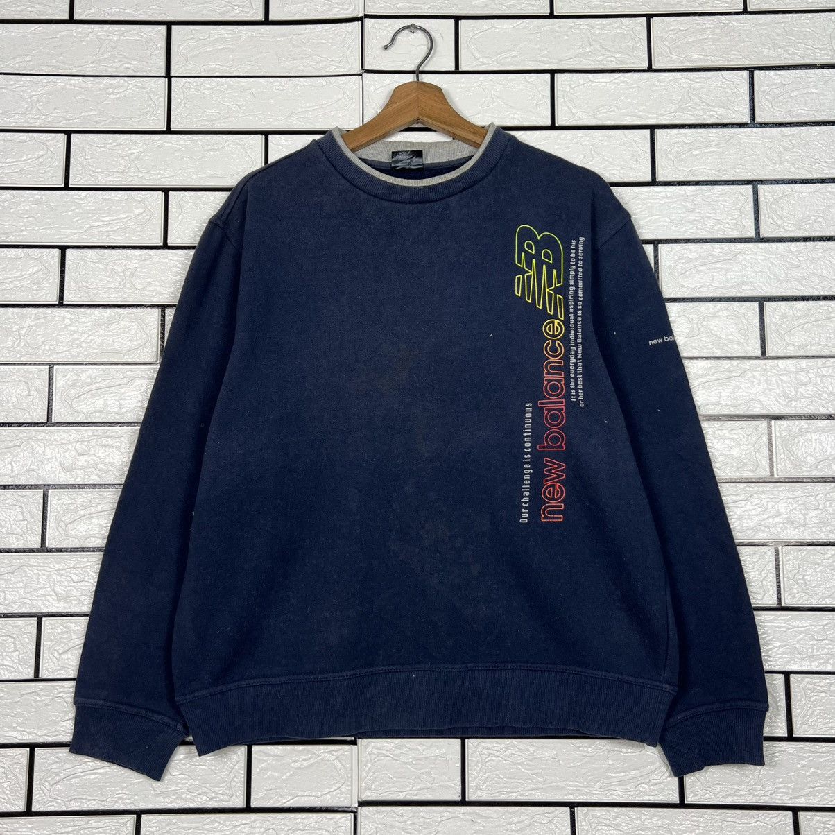 New Balance NEW BALANCE Big Logo Crewneck Sweatshirt #3968-C181 Size US L / EU 52-54 / 3 - 1 Thumbnail