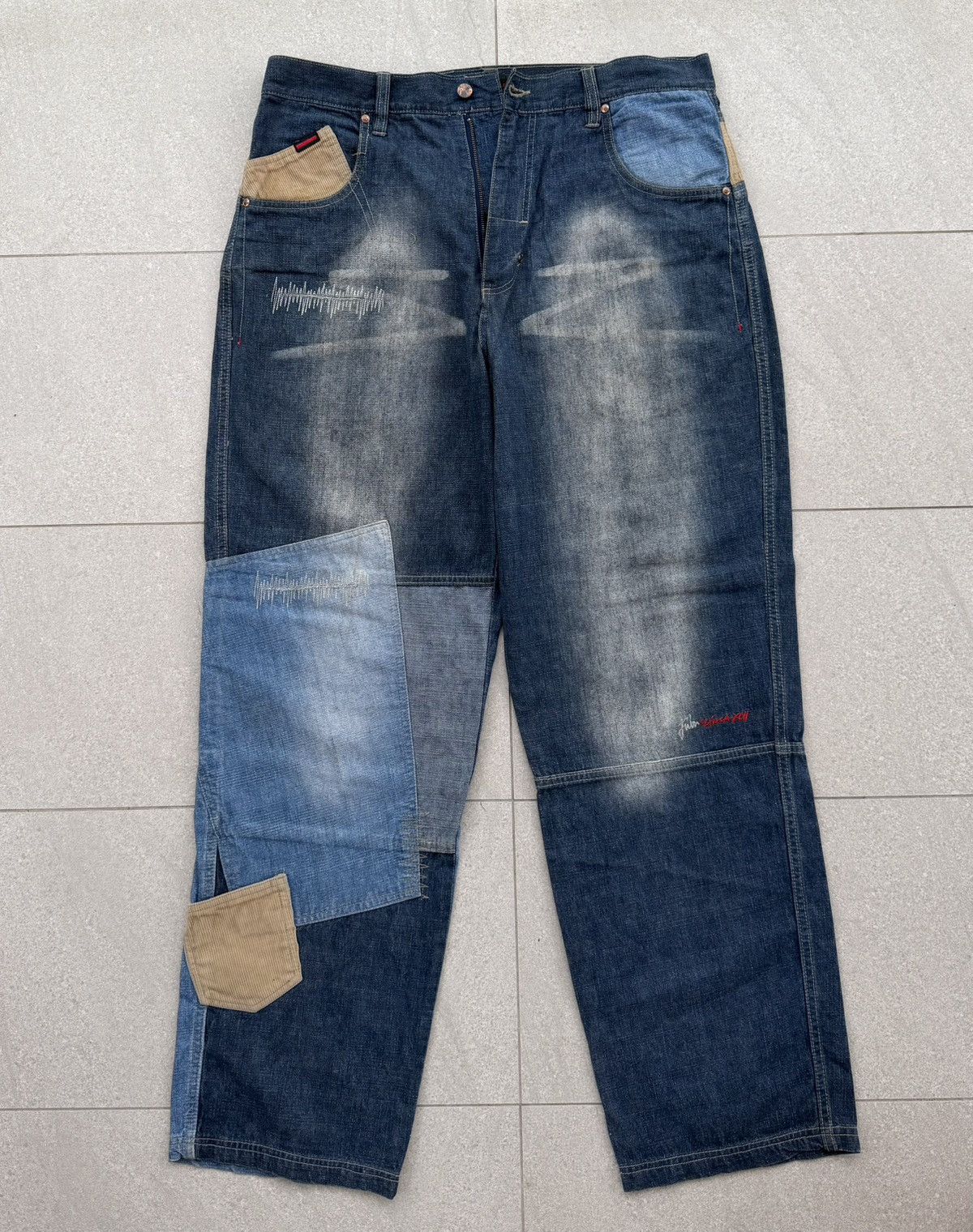 Fubu FUBU The Collection Baggy Jeans Patchwork Vintage Hip Hop Size US 36 / EU 52 - 3 Thumbnail