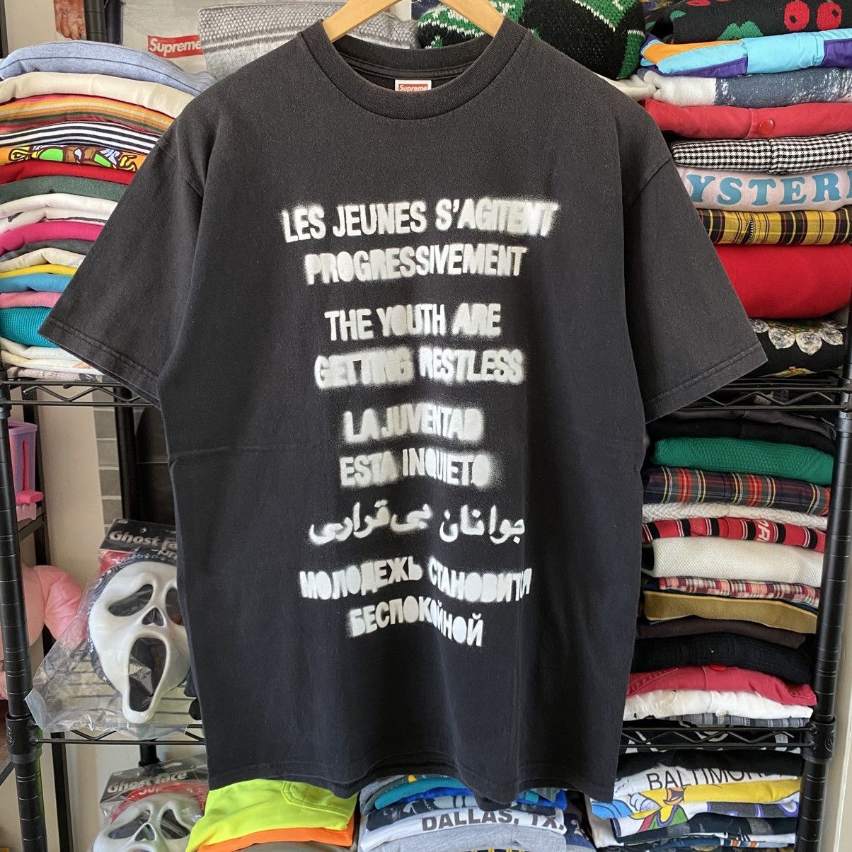 Supreme Vintage Supreme Restless Youth T-Shirt Black 2005 Size US L / EU 52-54 / 3 - 1 Thumbnail