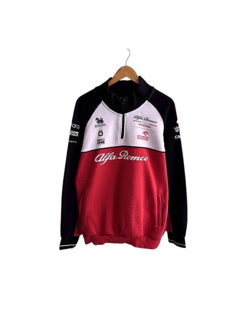 Vintage Vintage Alpha Romeo Orlen Racing Team 1/4 Zip Sweatshirt Size US XL / EU 56 / 4 - 1 Thumbnail